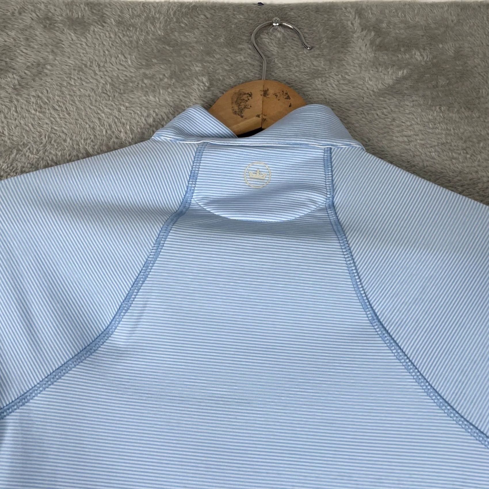 Peter Millar Peter Millar Pullover Womens S Blue Quarter Zip Striped Desert Classic Golf Size S / US 4 / IT 40 - 7 Thumbnail
