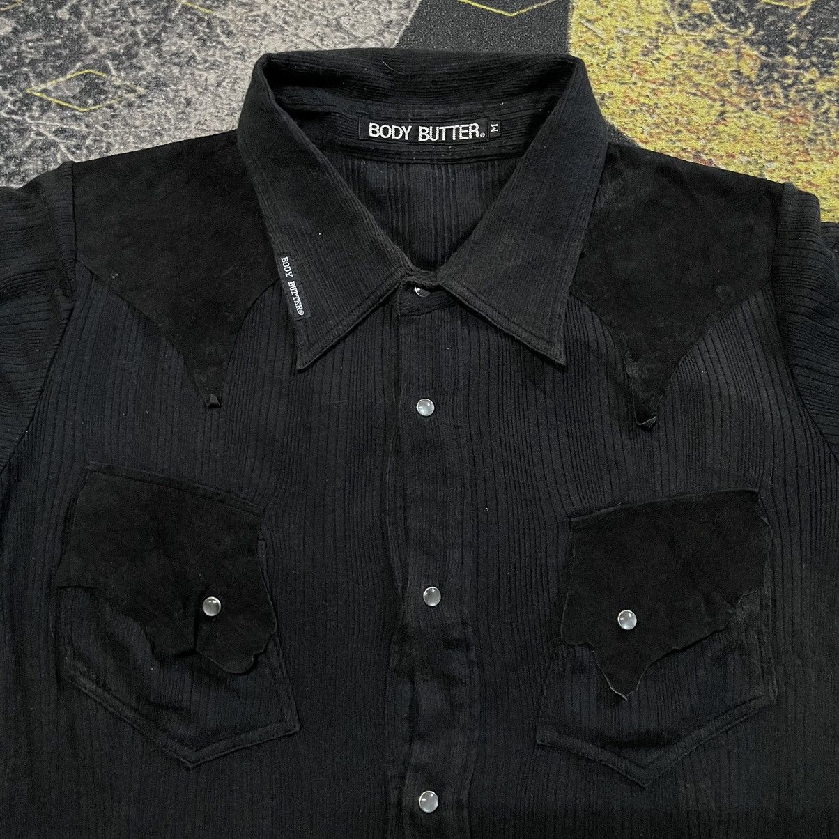14th Addiction × Japanese Brand × Seditionaries 💥DOPEE💥💥- BODY BUTTER Hybrid Leather Paneled Snap Buttton Size US M / EU 48-50 / 2 - 3 Thumbnail