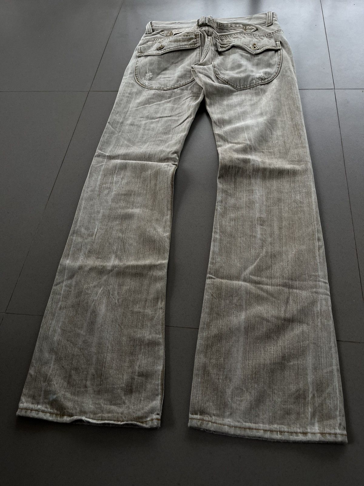 Tornado Mart 2000s JAPANESE ANTI LABEL ZIPPER FLARE BOOT CUT PANTS VKEI Size US 30 / EU 46 - 2 Thumbnail