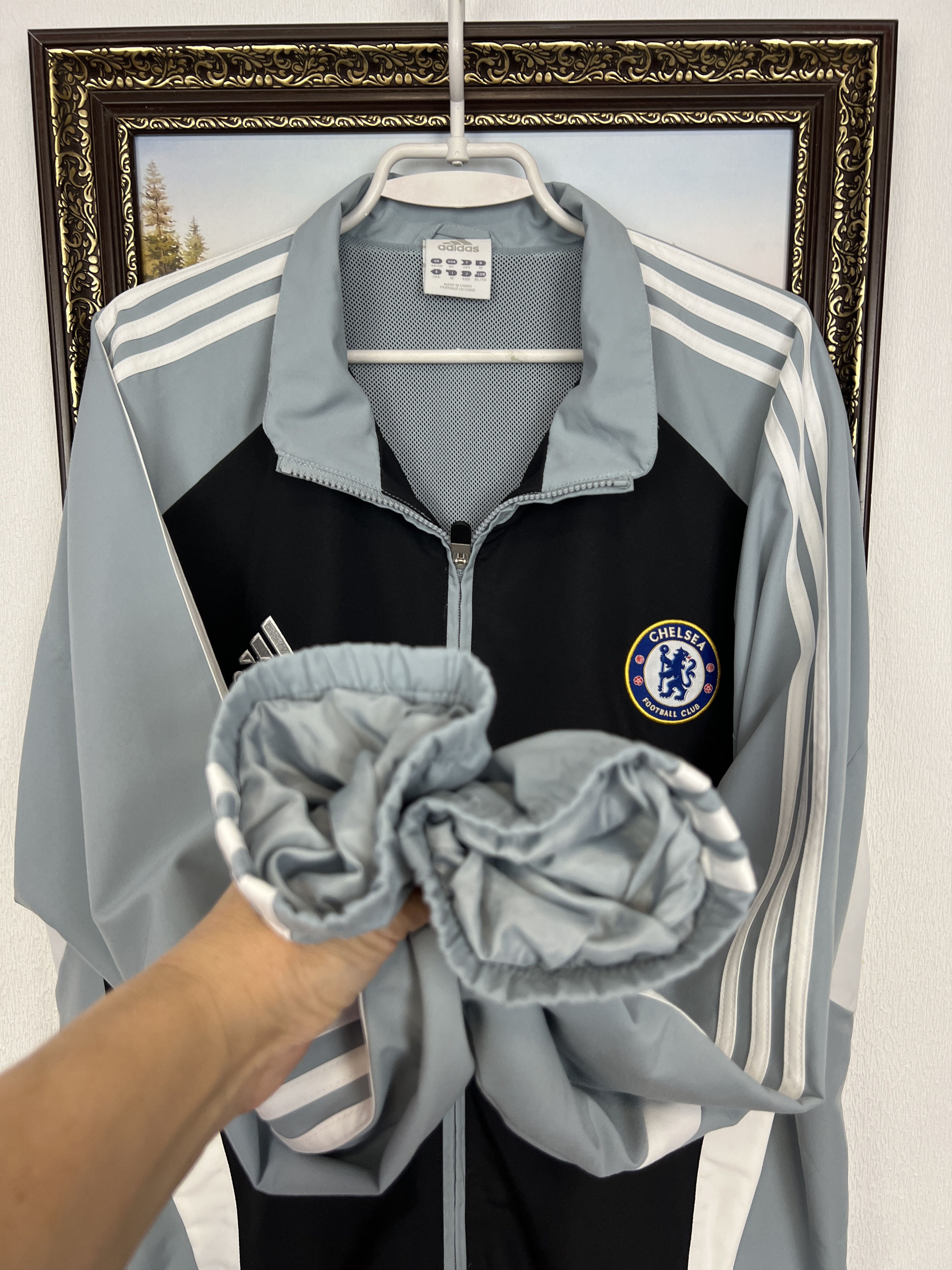 Adidas Vintage Adidas Chelsea Football Jacket Soccer Train Zip Size US XL / EU 56 / 4 - 9 Thumbnail