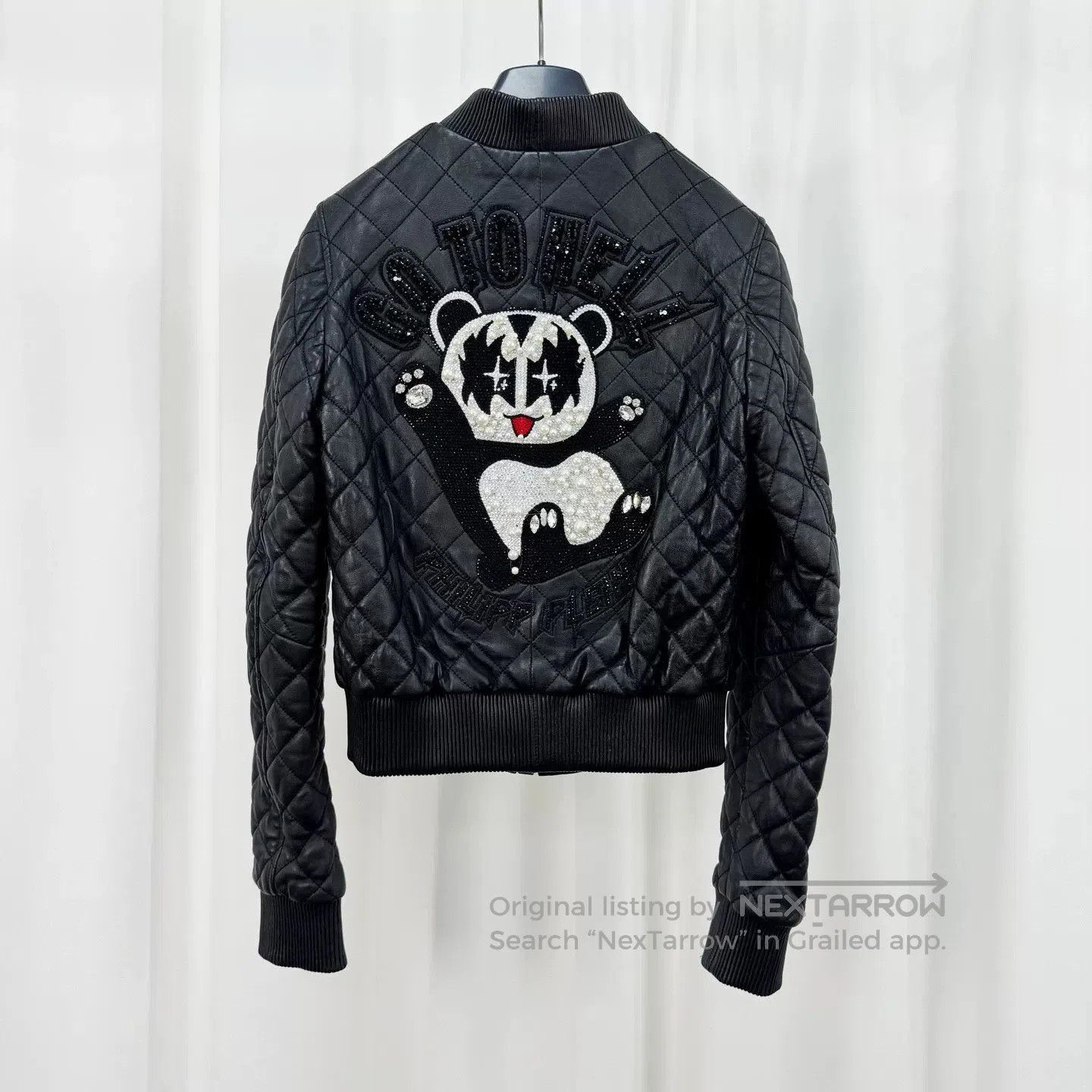 Philipp Plein philipp plein black embellished leather jacket. Size US S / EU 44-46 / 1 - 2 Thumbnail