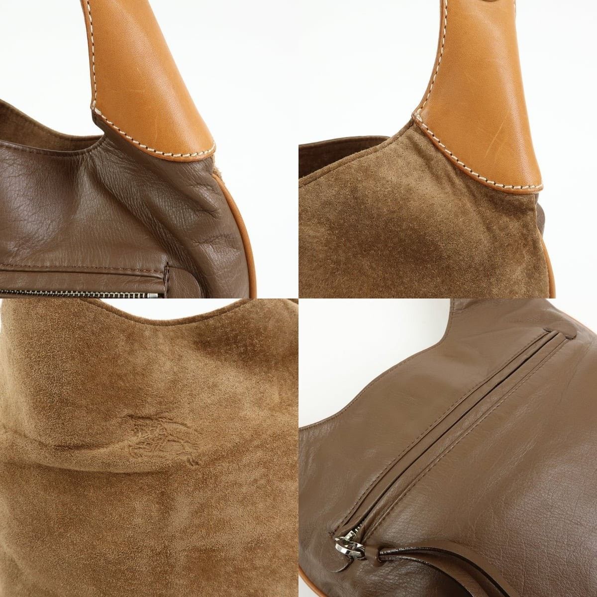 Burberry Burberry Blue Label Suede Leather Shoulder Bag Brown Size ONE SIZE - 6 Thumbnail