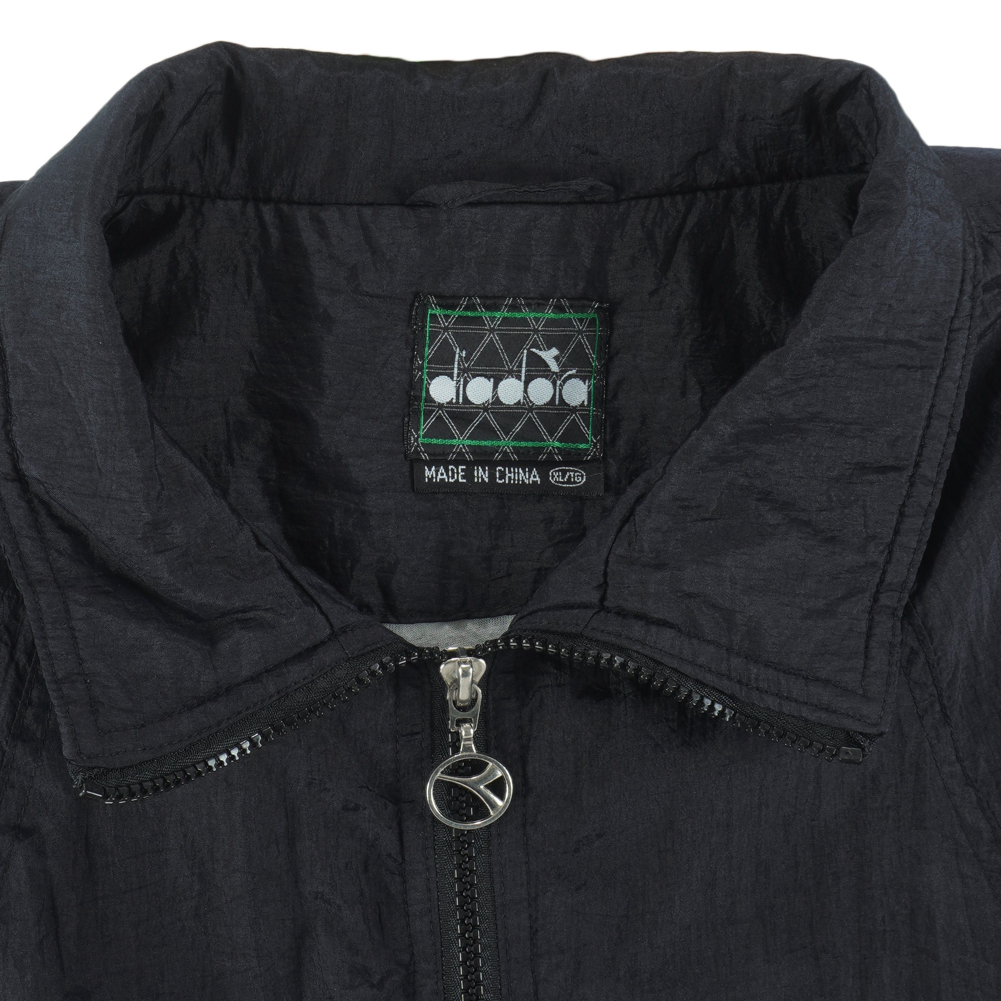 Diadora Black & White Taped-Logo Jacket 1990s Size US XL / EU 56 / 4 - 4 Thumbnail