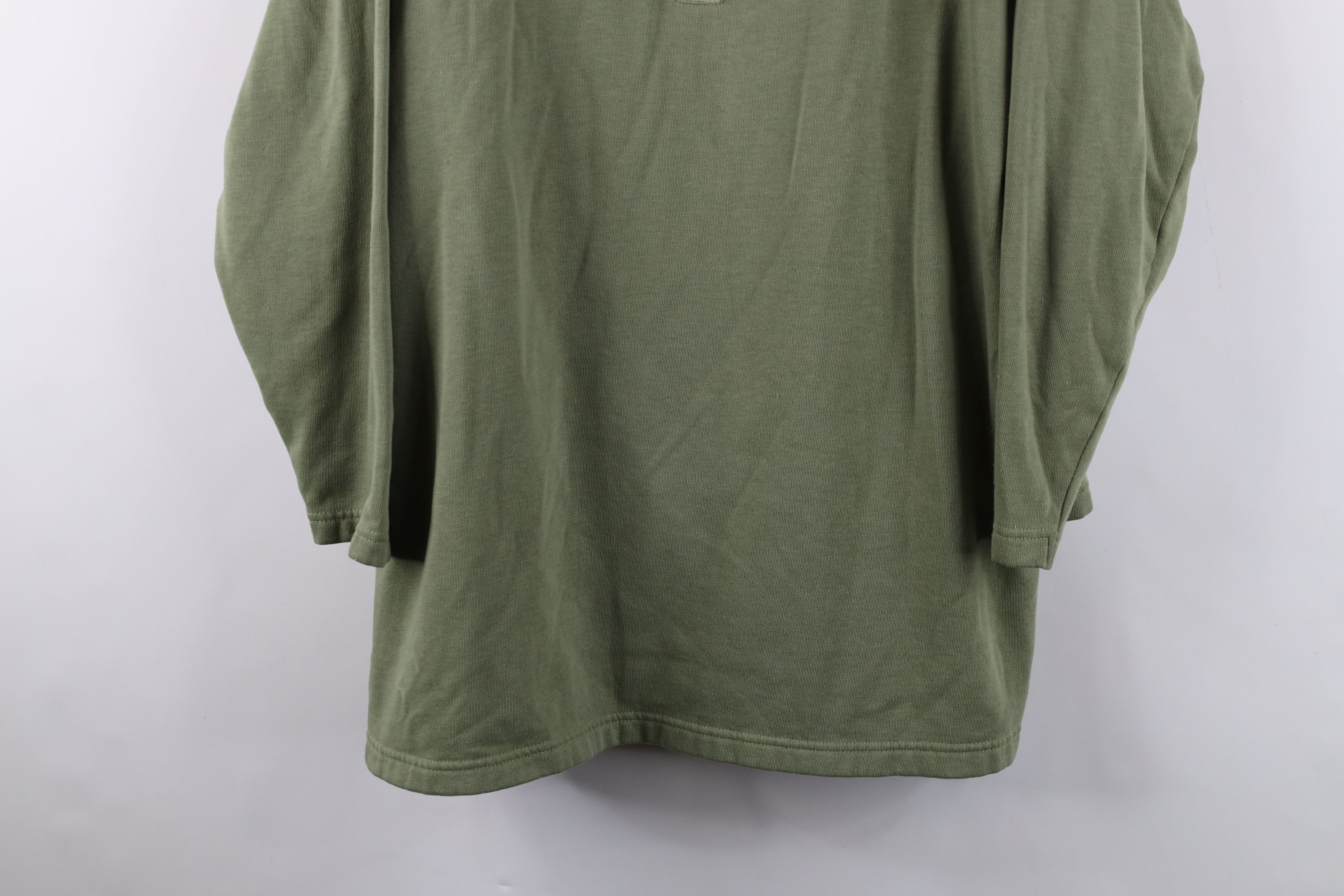 Vintage Vintage 90s Streetwear Collar Collared Sweatshirt Green Size XXL / US 16-18 / IT 52-54 - 3 Thumbnail