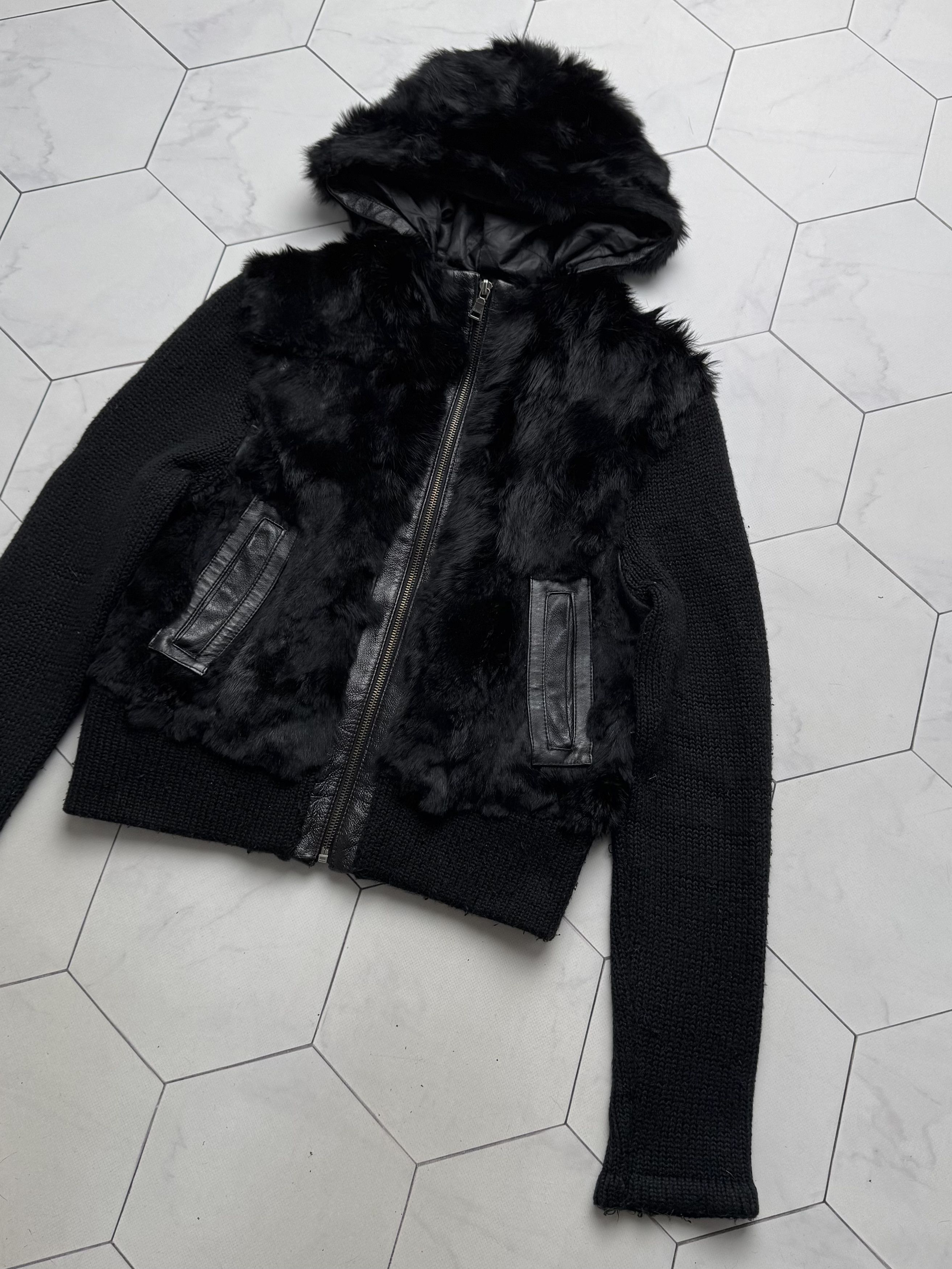 Japanese Brand Vintage Real Fur Hybrid Cropped Jacket D15E2 Size S / US 4 / IT 40 - 3 Thumbnail