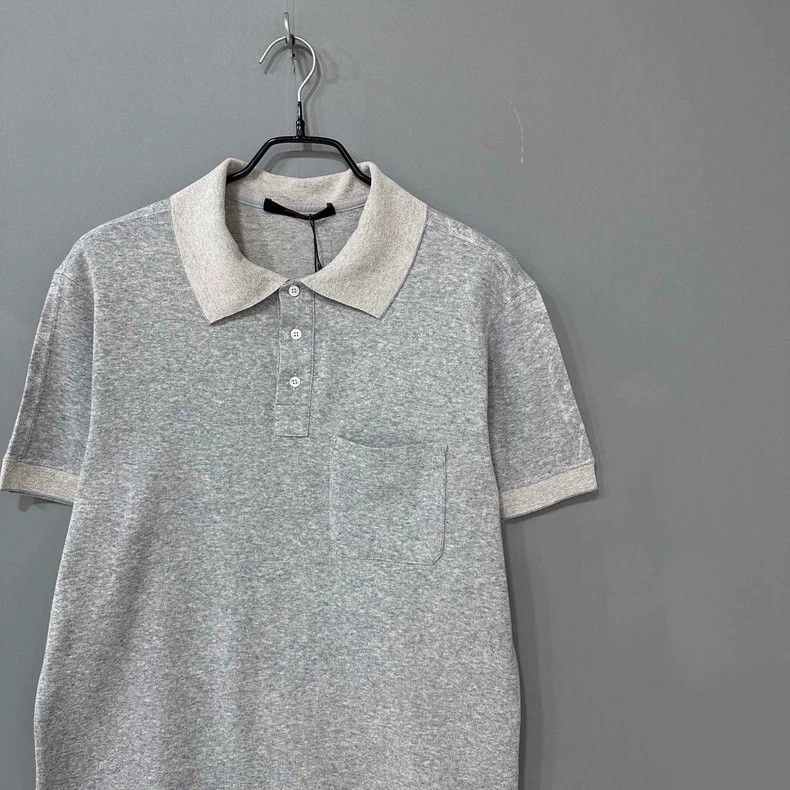 Louis Vuitton gray logo print short sleeve polo shirt-dmc Size US M / EU 48-50 / 2 - 1 Thumbnail