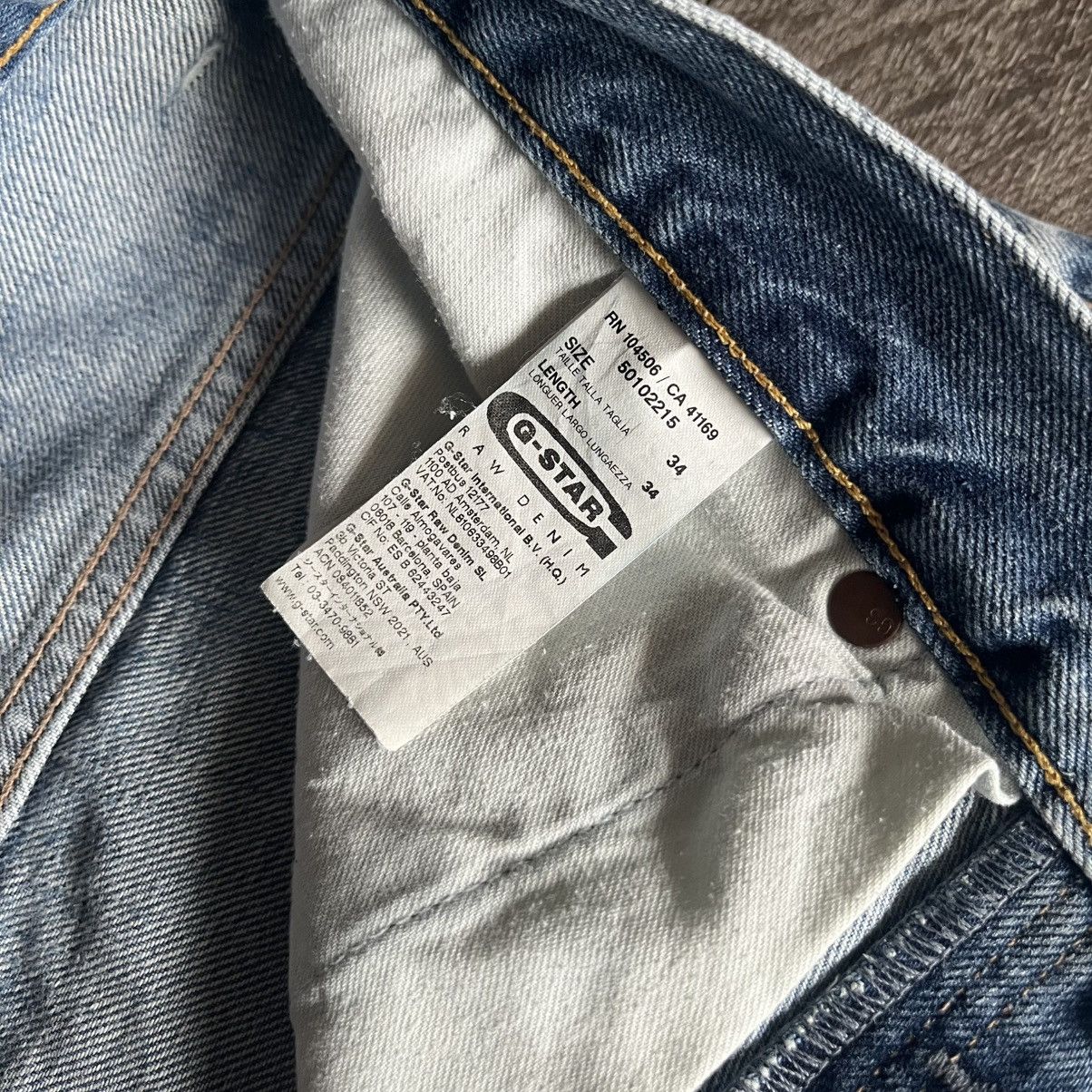G-Star Vintage G-Star Raw 3301 Slim Straight Wash Denim Jeans 34x34 Size US 34 / EU 50 - 10 Thumbnail
