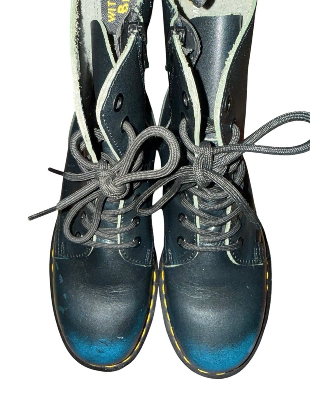 Dr. Martens Dr. Martens Jadon Black Blue Platform Boots Size 8 Size US 8 / IT 38 - 4 Thumbnail