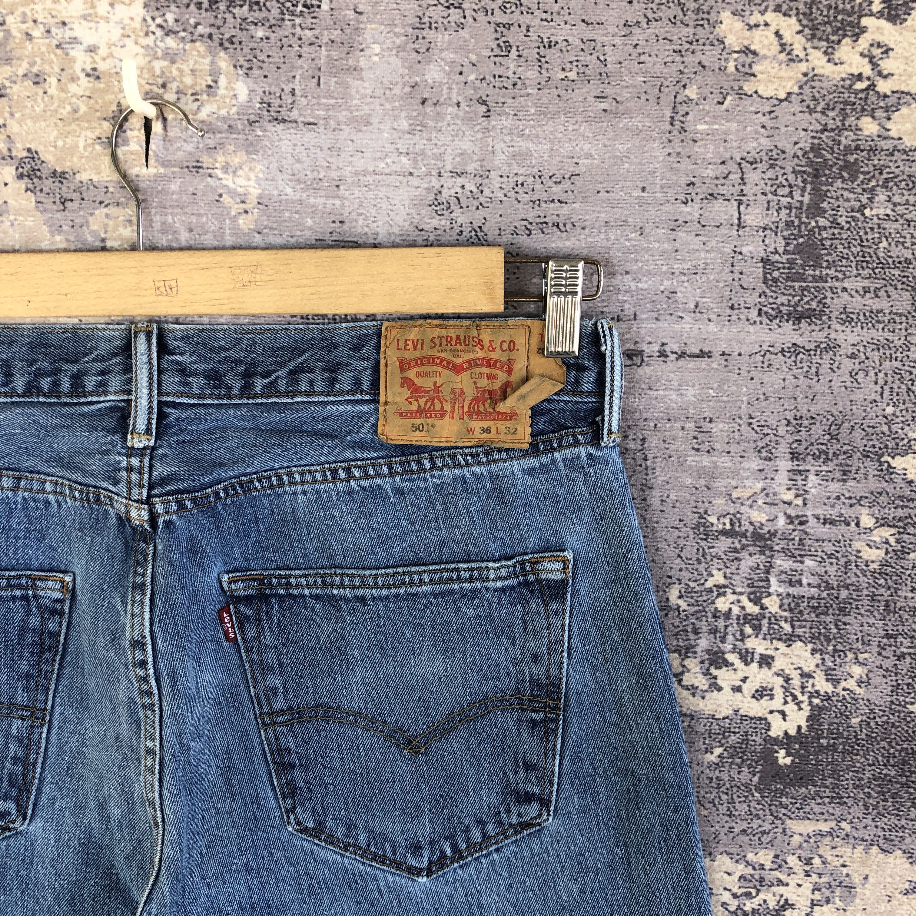 Levi's Vintage Levis 501 Jeans Blue Wash Levi's Distressed Denim Size US 34 / EU 50 - 5 Thumbnail