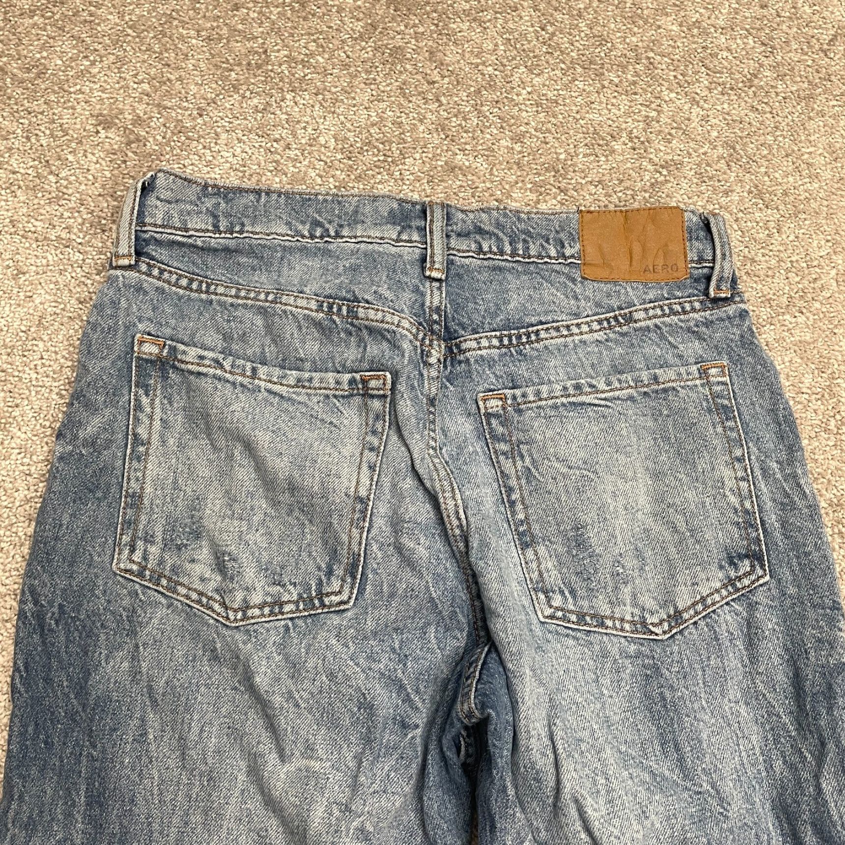 Vintage Aéropostale Distressed Mom Jeans Womens 6R Blue High Rise Acid Wash Casual 28x26 Size 28" / US 6 / IT 42 - 4 Thumbnail