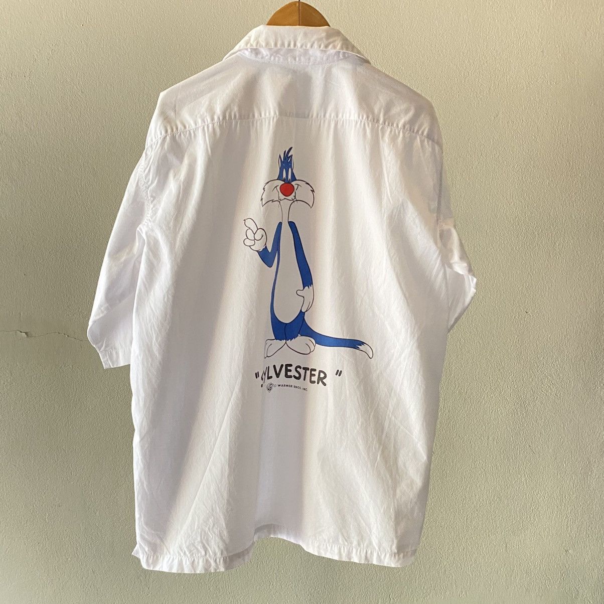 Designer × Vintage FANCYING White Sylvester Cartoon Shirt Size M / US 6-8 / IT 42-44 - 3 Thumbnail