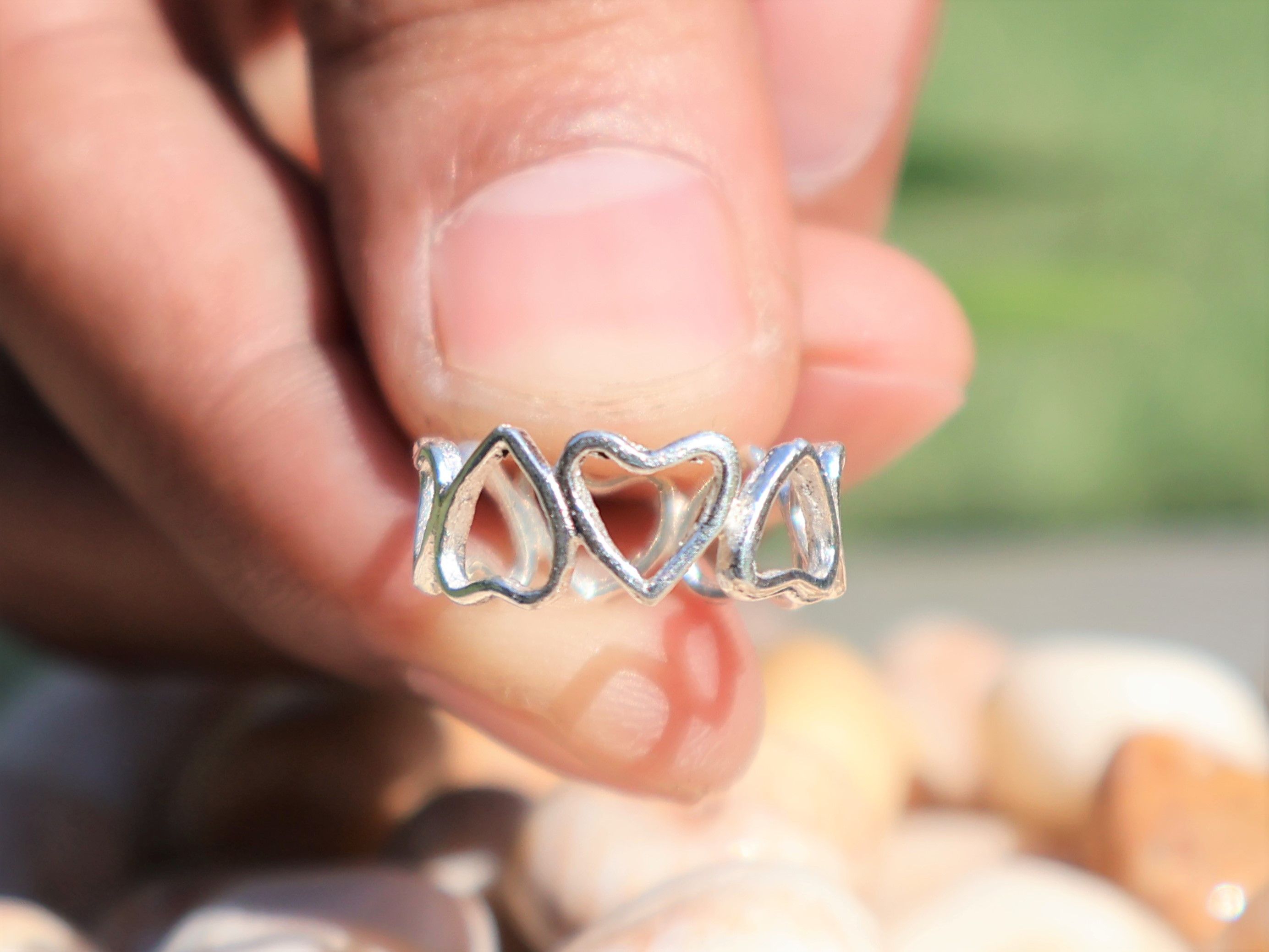 Handmade Heart to Heart Ring, 925 Sterling Silver Handmade Ring, Size ONE SIZE - 4 Thumbnail