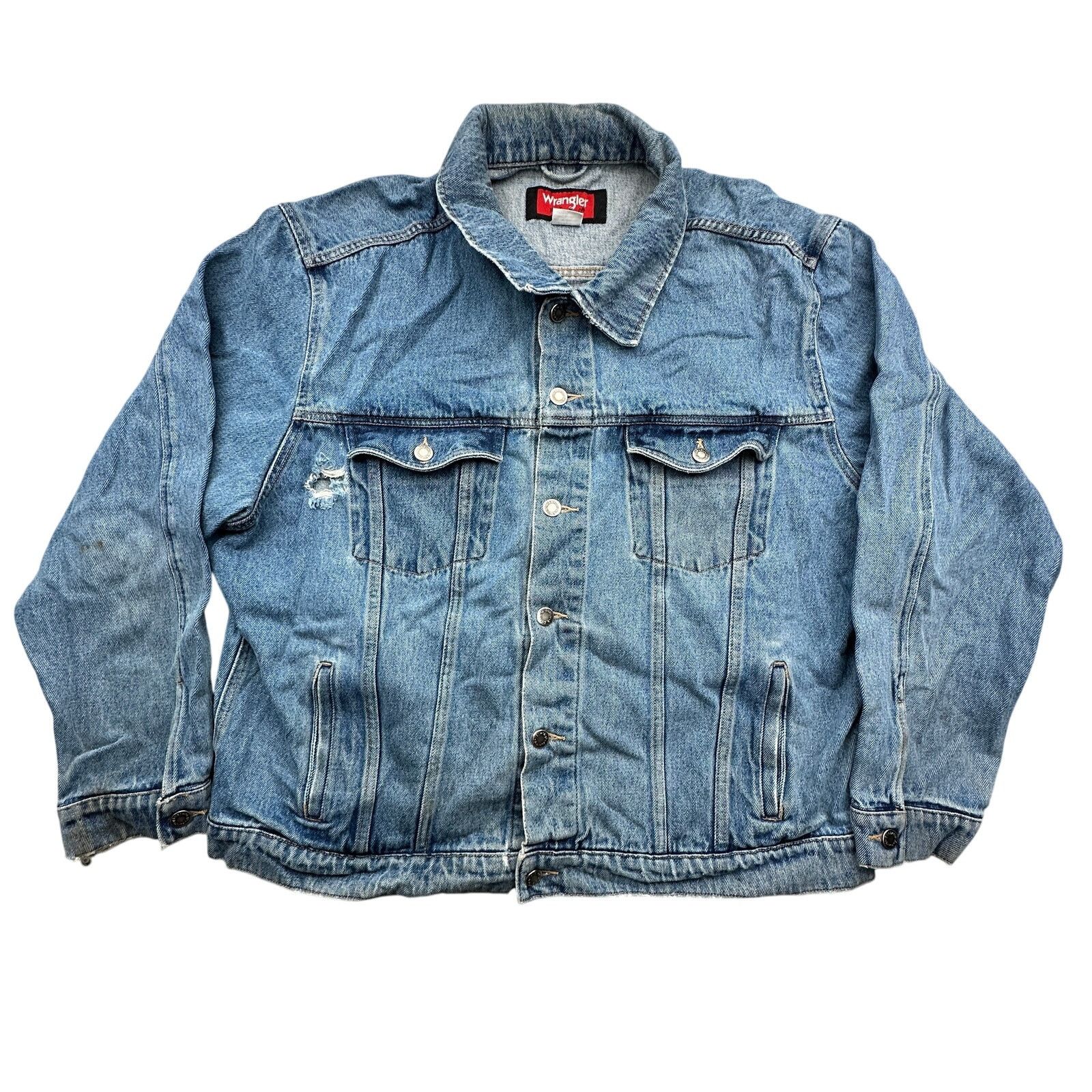 Wrangler Vintage Wrangler Hero Denim Jean Trucker Jacket Mens 2XL Size US XL / EU 56 / 4 - 1 Thumbnail