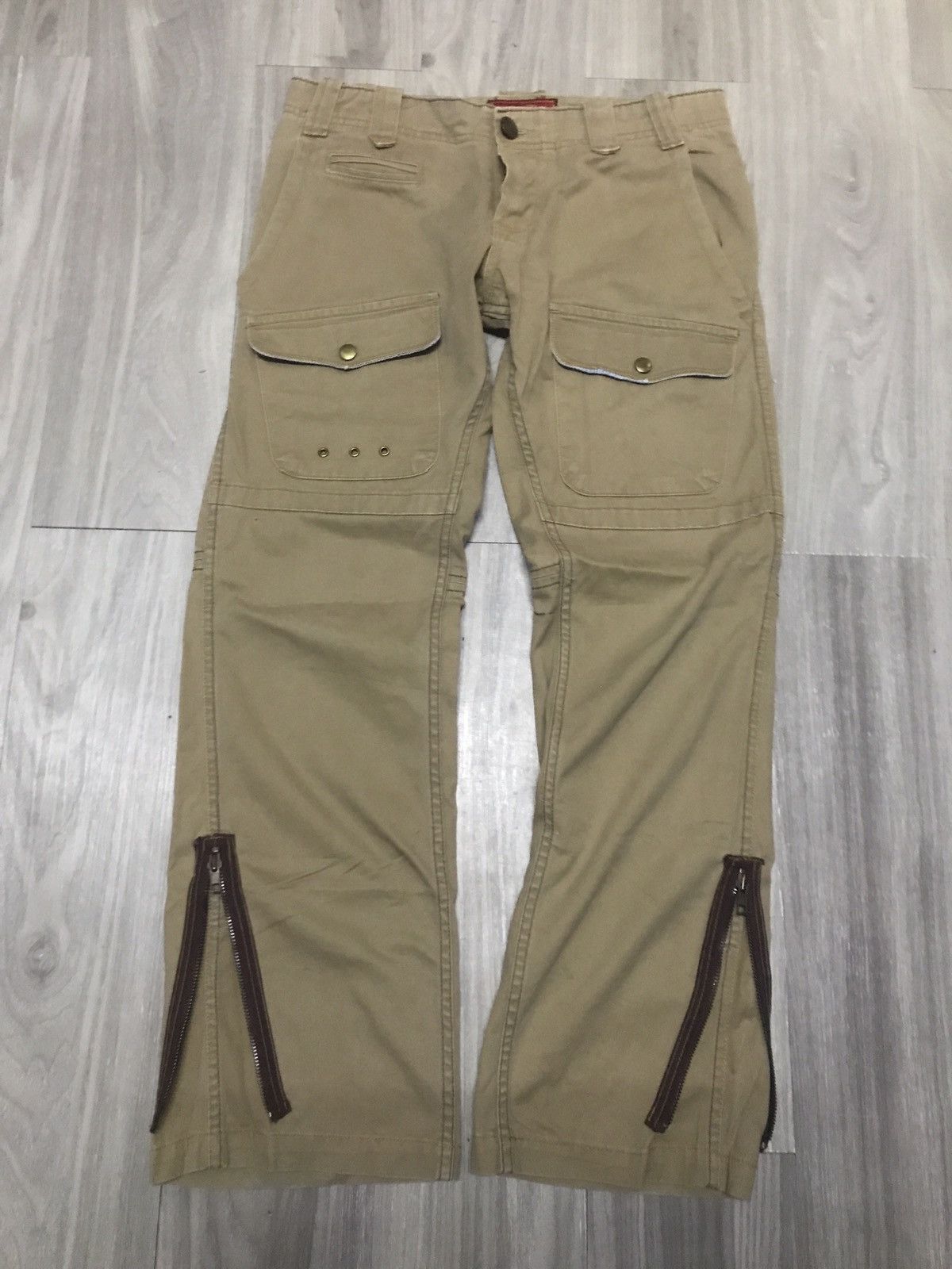 Indian Motorcycle × Japanese Brand Indian Biker Motorcycle Pants - Flare Leg Zipped Trousers Size US 30 / EU 46 - 2 Thumbnail