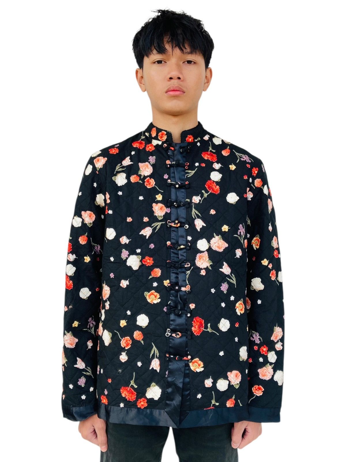 Kaneko Isao 1980s Isao Kaneko - Fantasy Floral Cheongsam Jacket Size L / US 10 / IT 46 - 1 Thumbnail