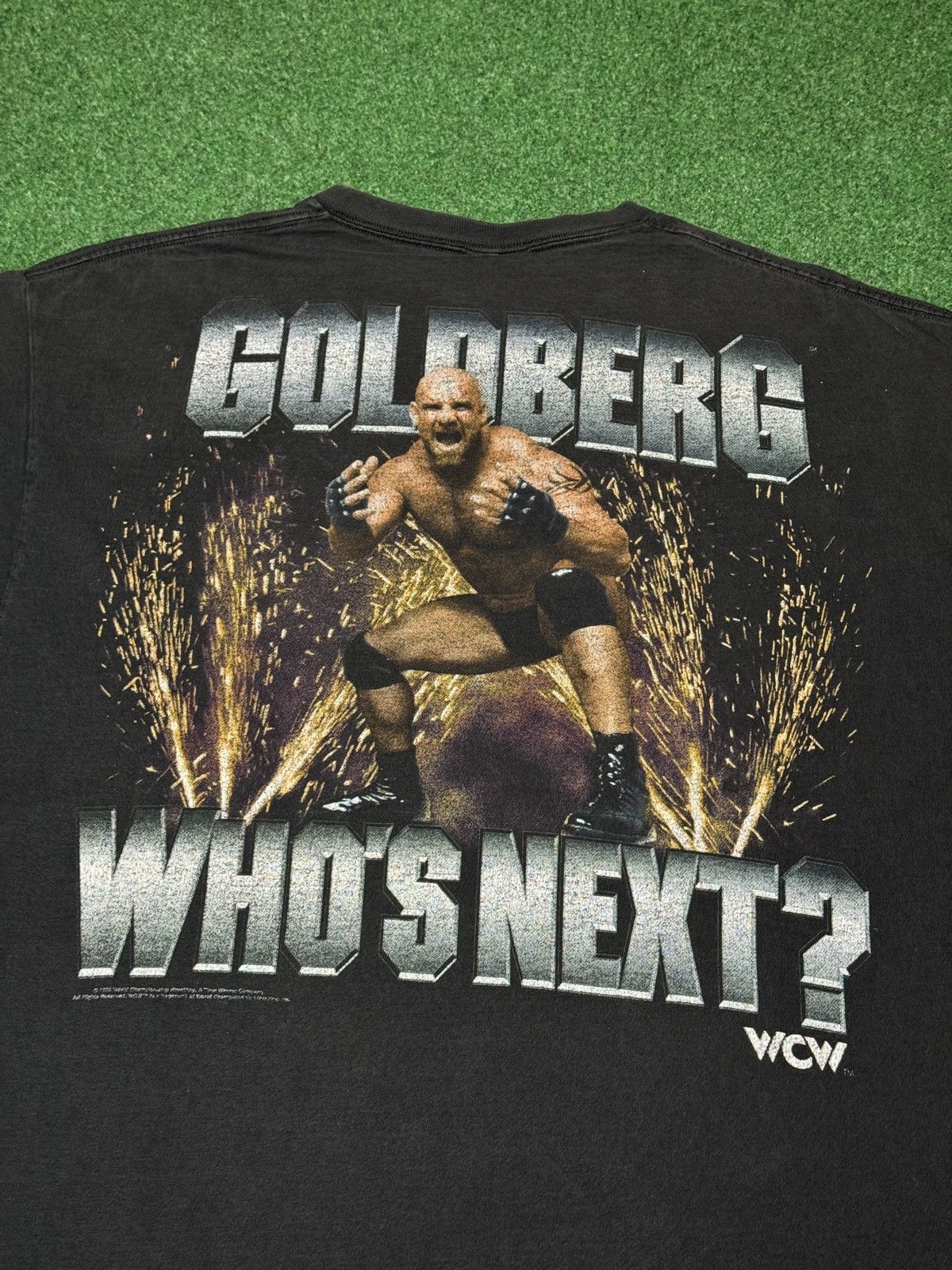 Liquid Blue Vintage 90s Goldberg Liquid Blue WCW XL Wrestling T Shirt Size US XL / EU 56 / 4 - 4 Thumbnail