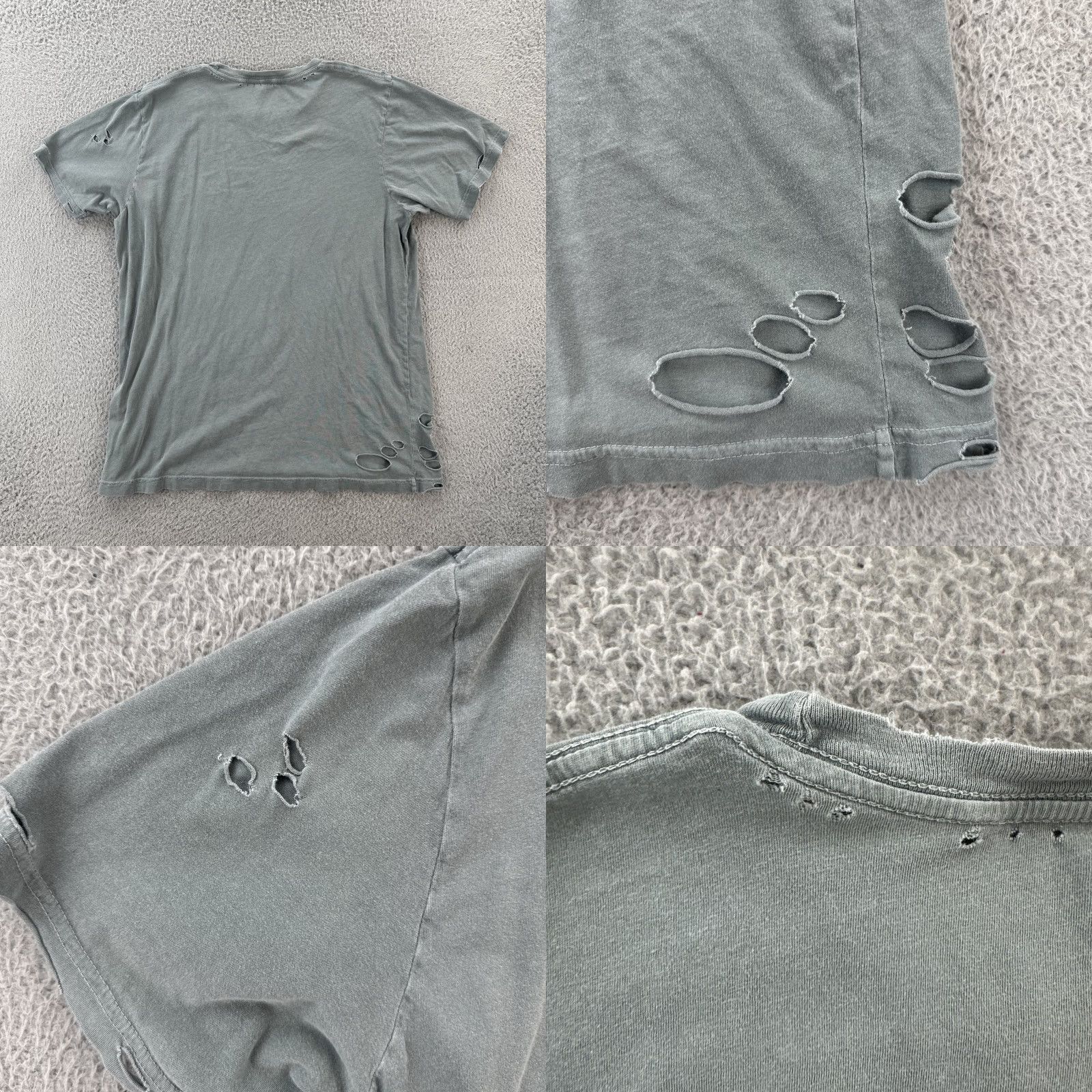 Lululemon VINTAGE Lululemon Studio Distressed Women’s Large Gray Green Graphic Print T Shirt Size L / US 10 / IT 46 - 11 Thumbnail