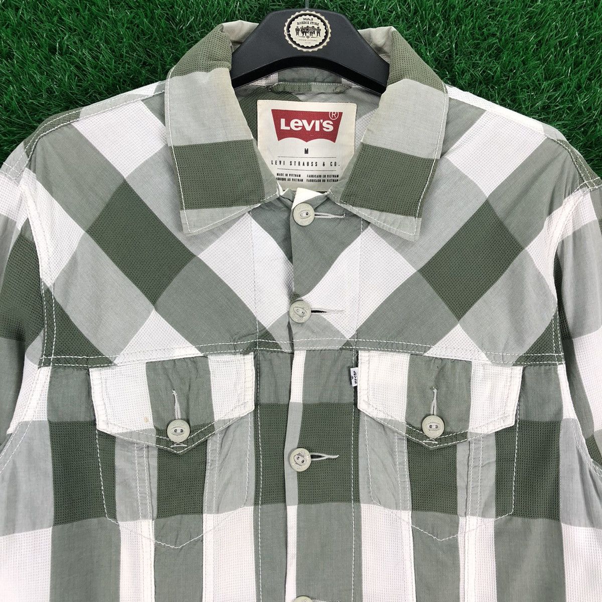 Levi's Levis White Tab Checkered Summer Jacket Button up Size US S / EU 44-46 / 1 - 7 Thumbnail