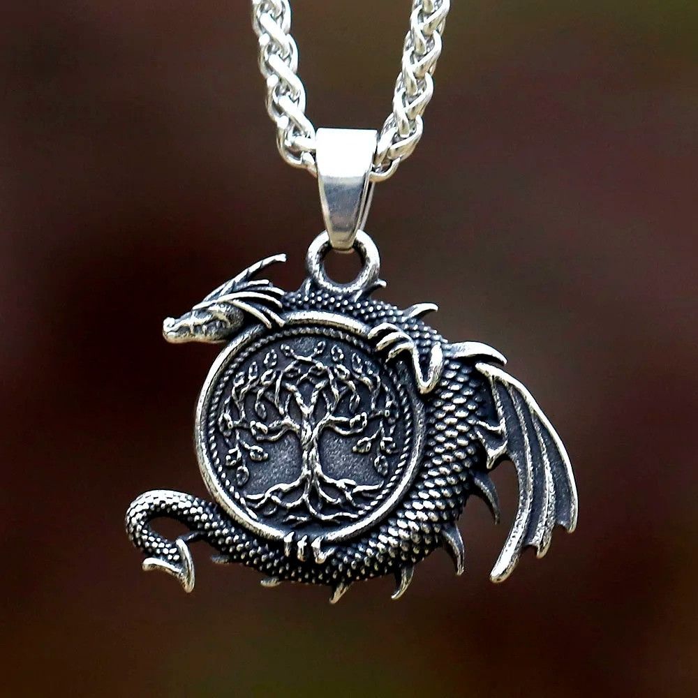 Other Tree of Life and Dragon Pendant Accessories Necklace Gifts Size ONE SIZE - 2 Thumbnail