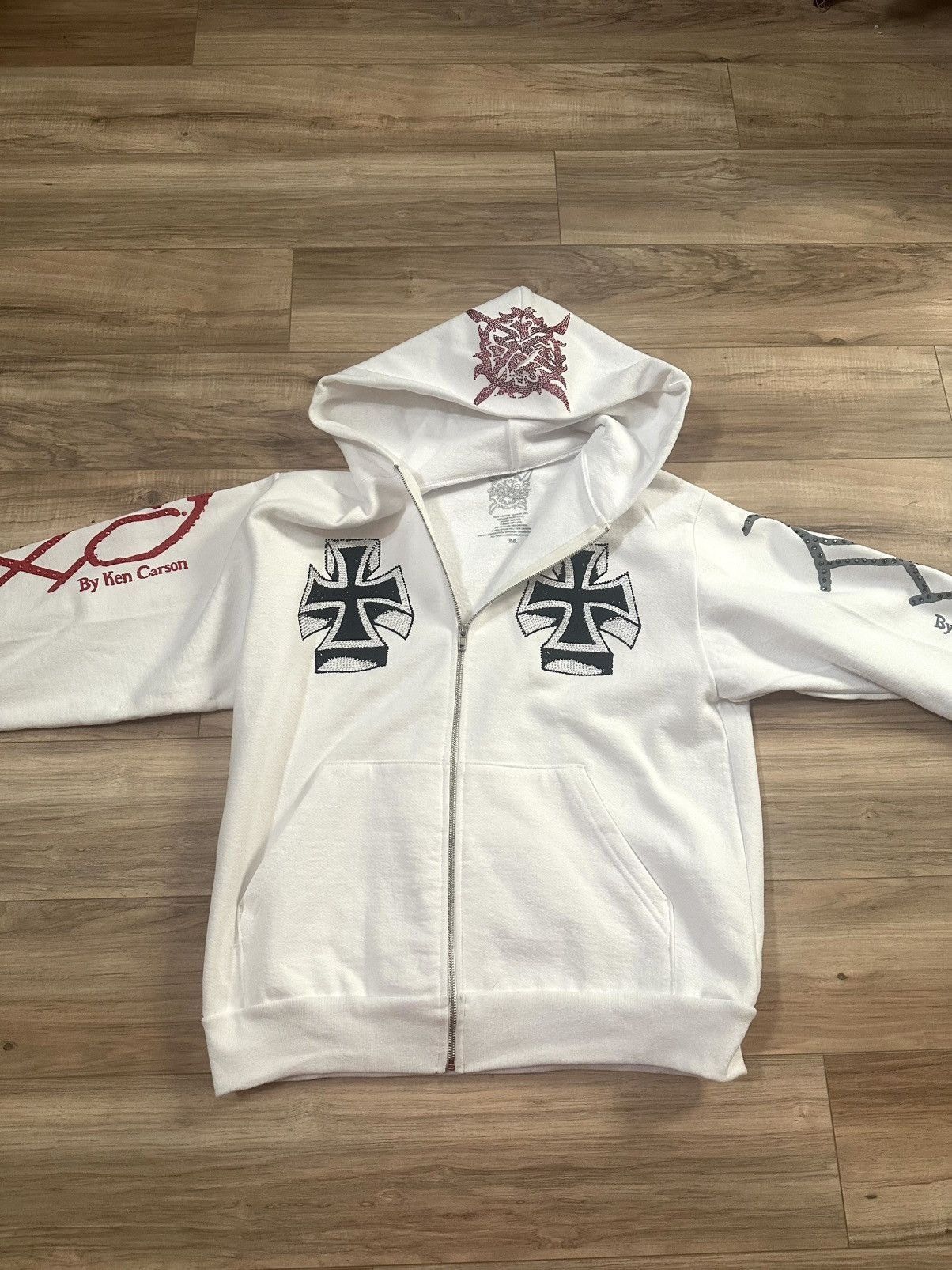 Ed Hardy × Ken Carson Ken Carson Ed Hardy ComplexCon White Jacket | Grailed