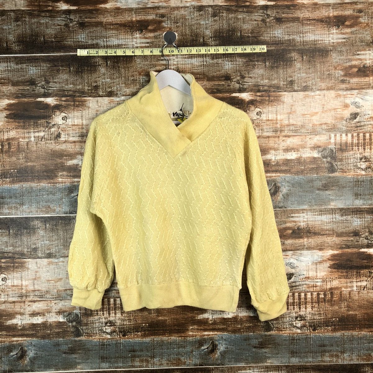 Homespun Knitwear M9 Sister japan vintage Yellow Knitwear #A2360 Size XS / US 0-2 / IT 36-38 - 1 Thumbnail