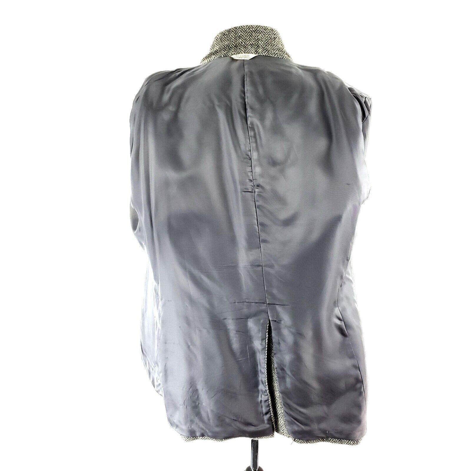 Vintage Cambridge Classics Tweed Wool 2 Leather Button Sport Coat 42 Size 42L - 12 Thumbnail