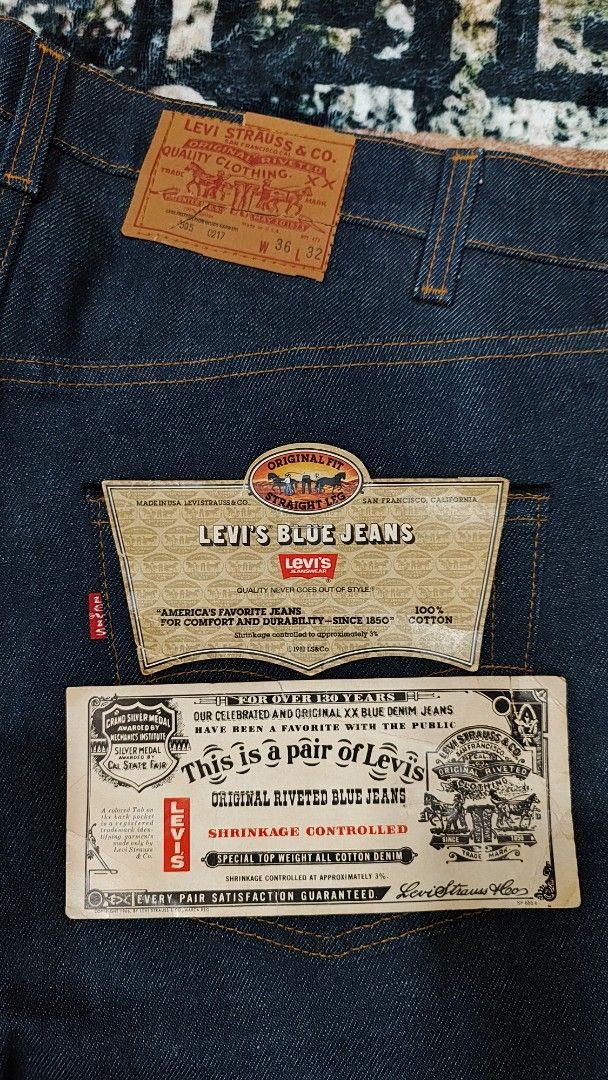 Levi's Vintage Clothing Vintage 1982 Levi’s 505-0217 Deadstock Jeans W36 L32 USA Size US 36 / EU 52 - 3 Thumbnail