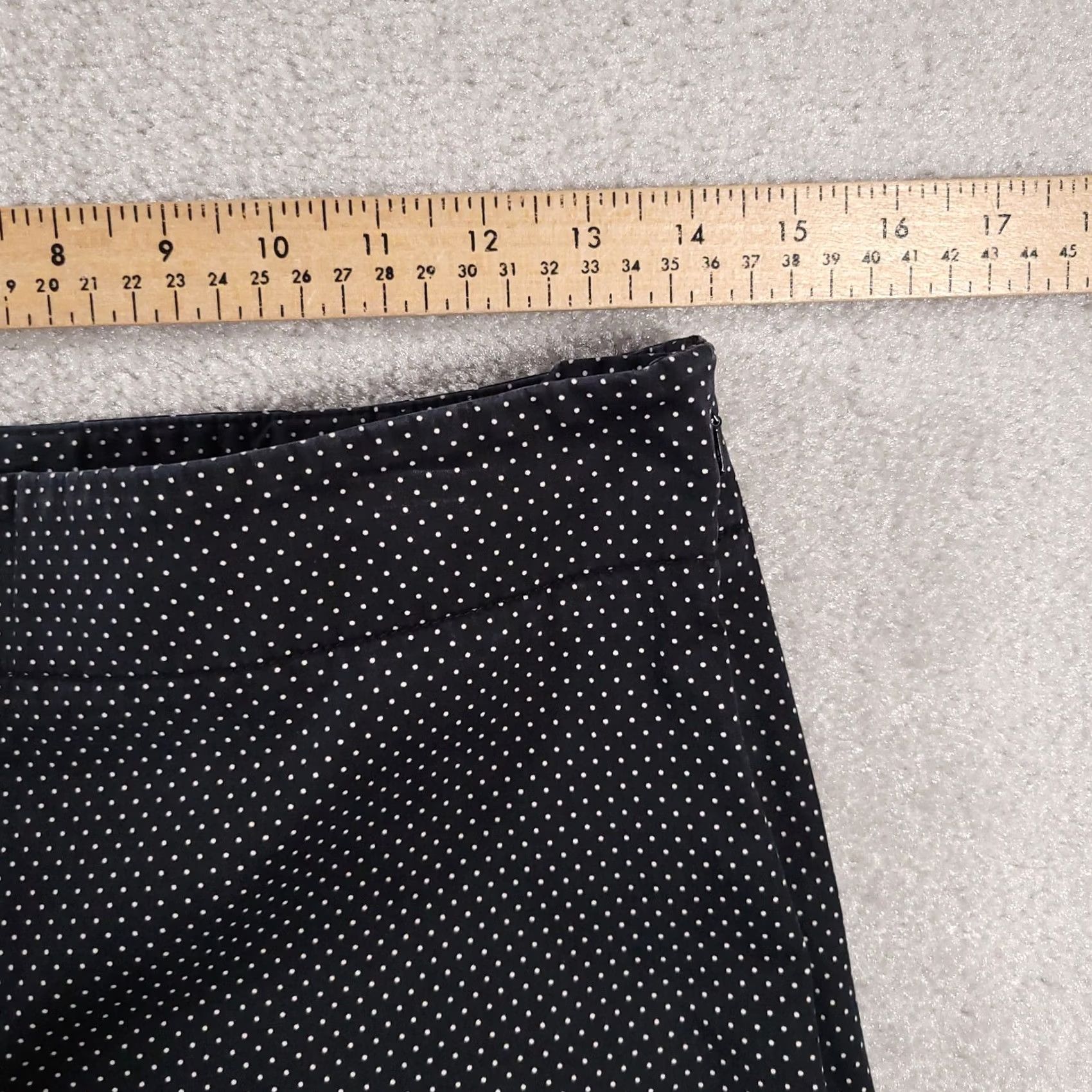 Talbots Talbots Heritage Slim Leg Side Zipper Ankle Dress Pants Womens 6 Black Polka Dot Size 28" / US 6 / IT 42 - 5 Thumbnail