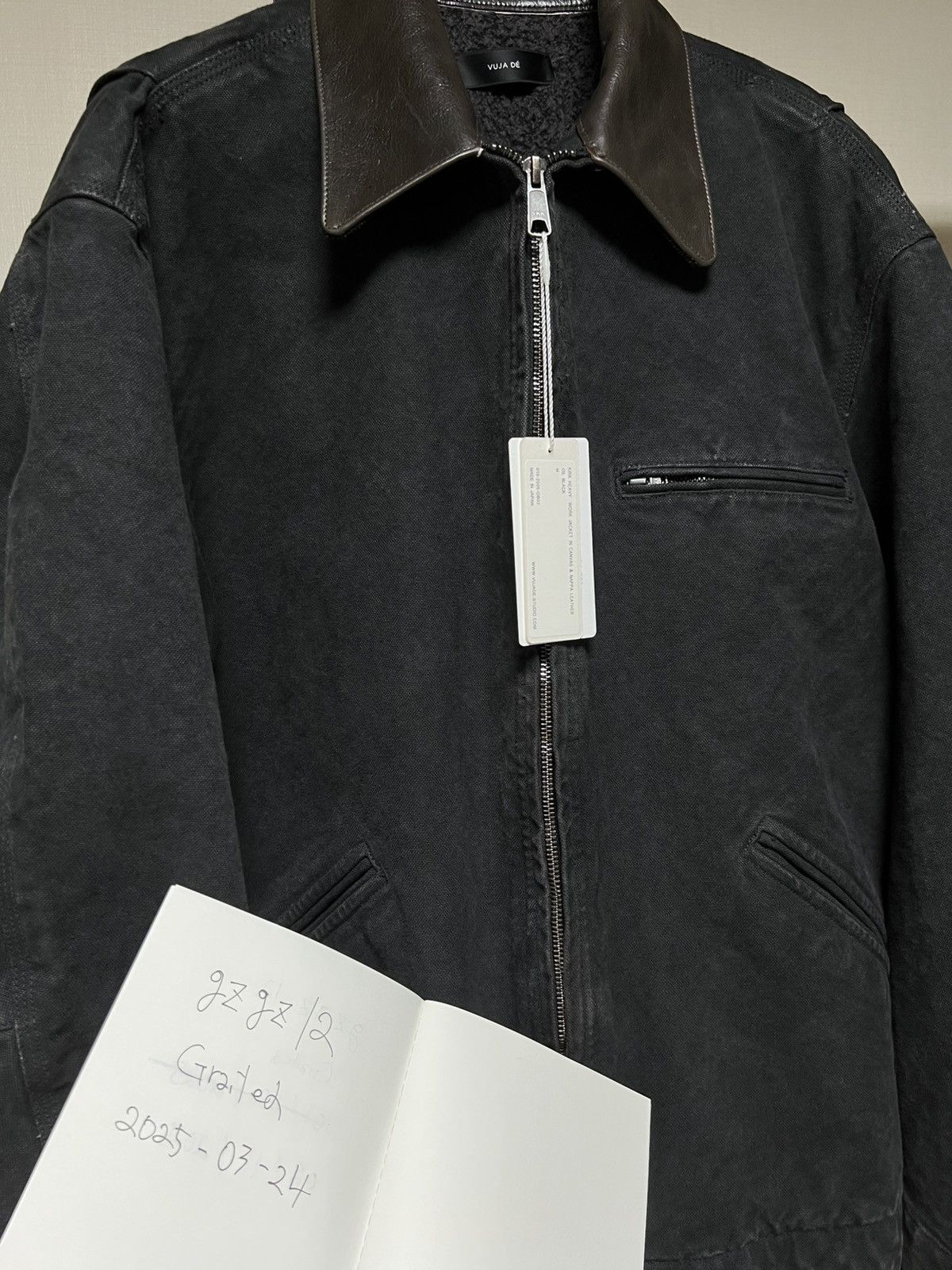 Vuja De Vuja De Kirk heavy work jacket in canvas nappa
