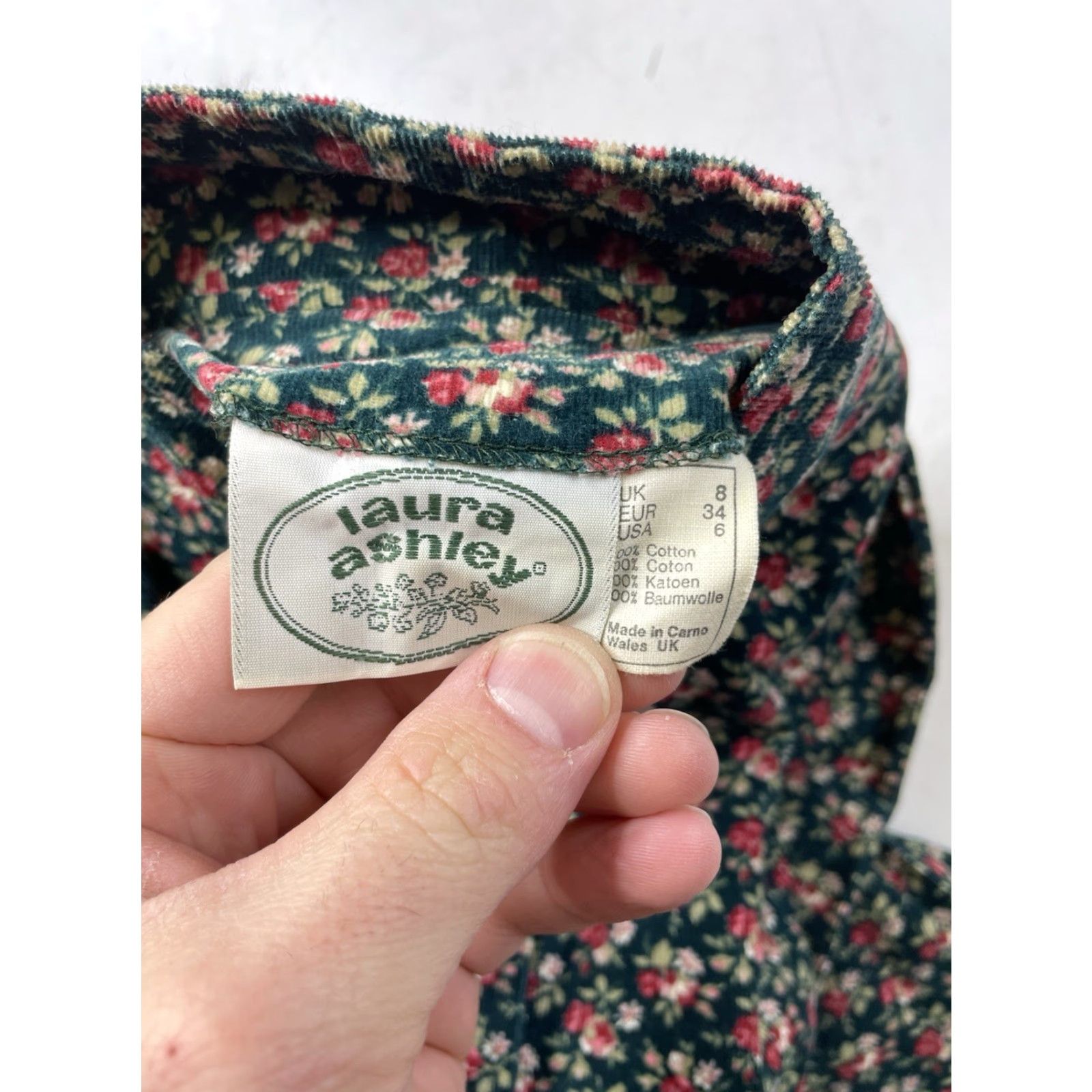 Laura Ashley VINTAGE Laura Ashley Dress Womens 6 Floral Cotton Button Pleated Cottagecore Prairie Size M / US 6-8 / IT 42-44 - 2 Thumbnail
