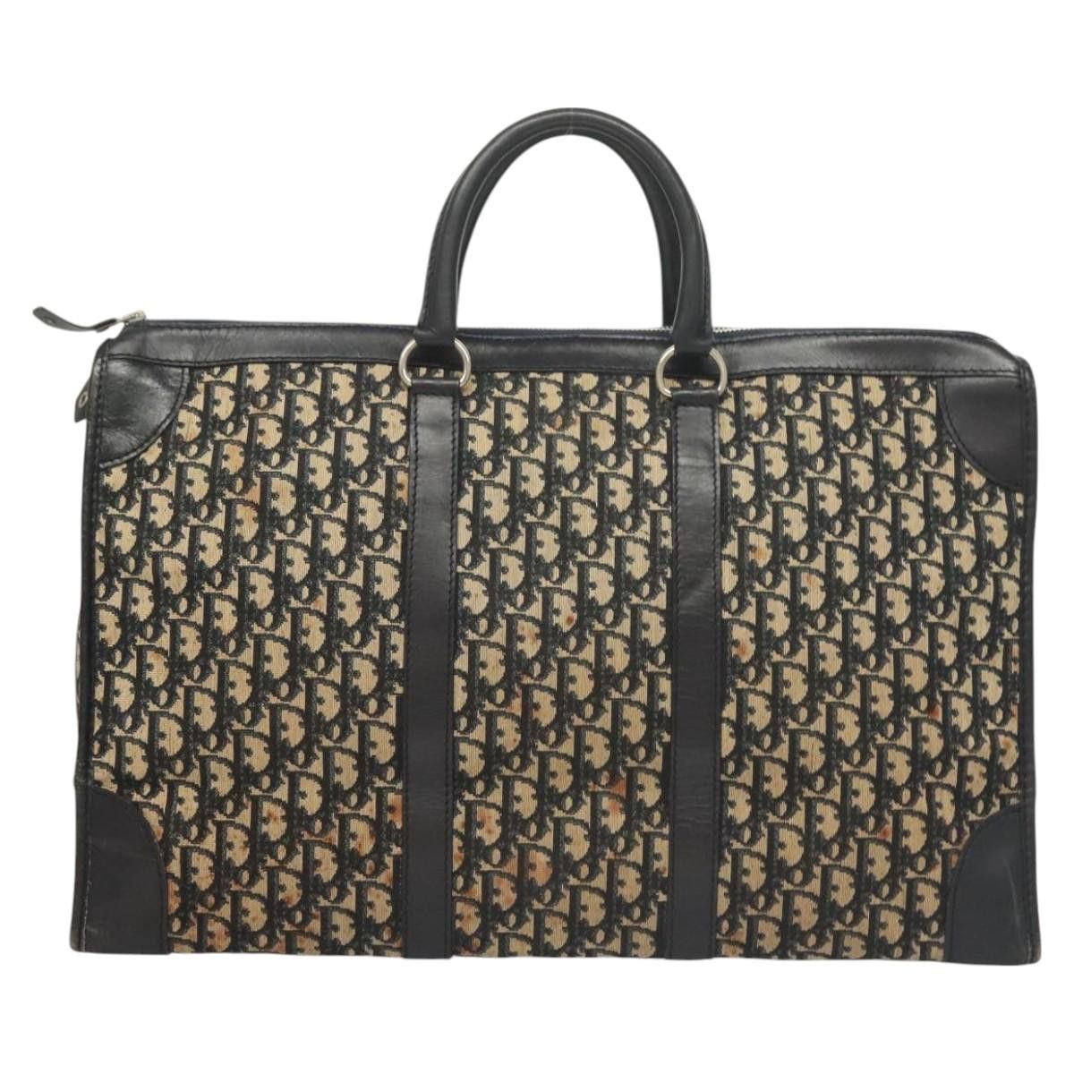 Dior DIOR Trotter Canvas Hand Bag Navy Gold Size ONE SIZE - 2 Thumbnail