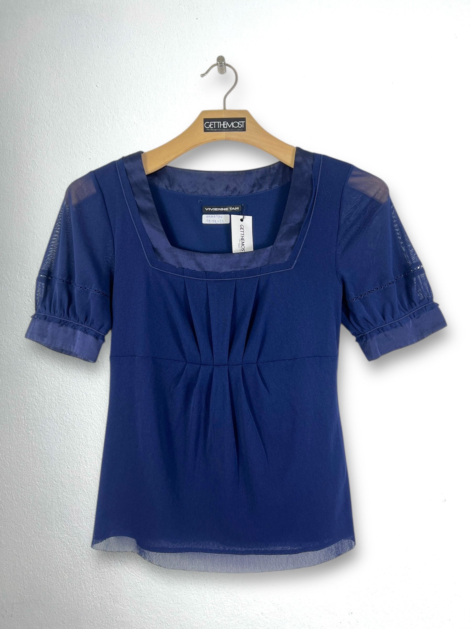 VIVIENNE TAM Nylon Silk Blouse (0) GTMP196