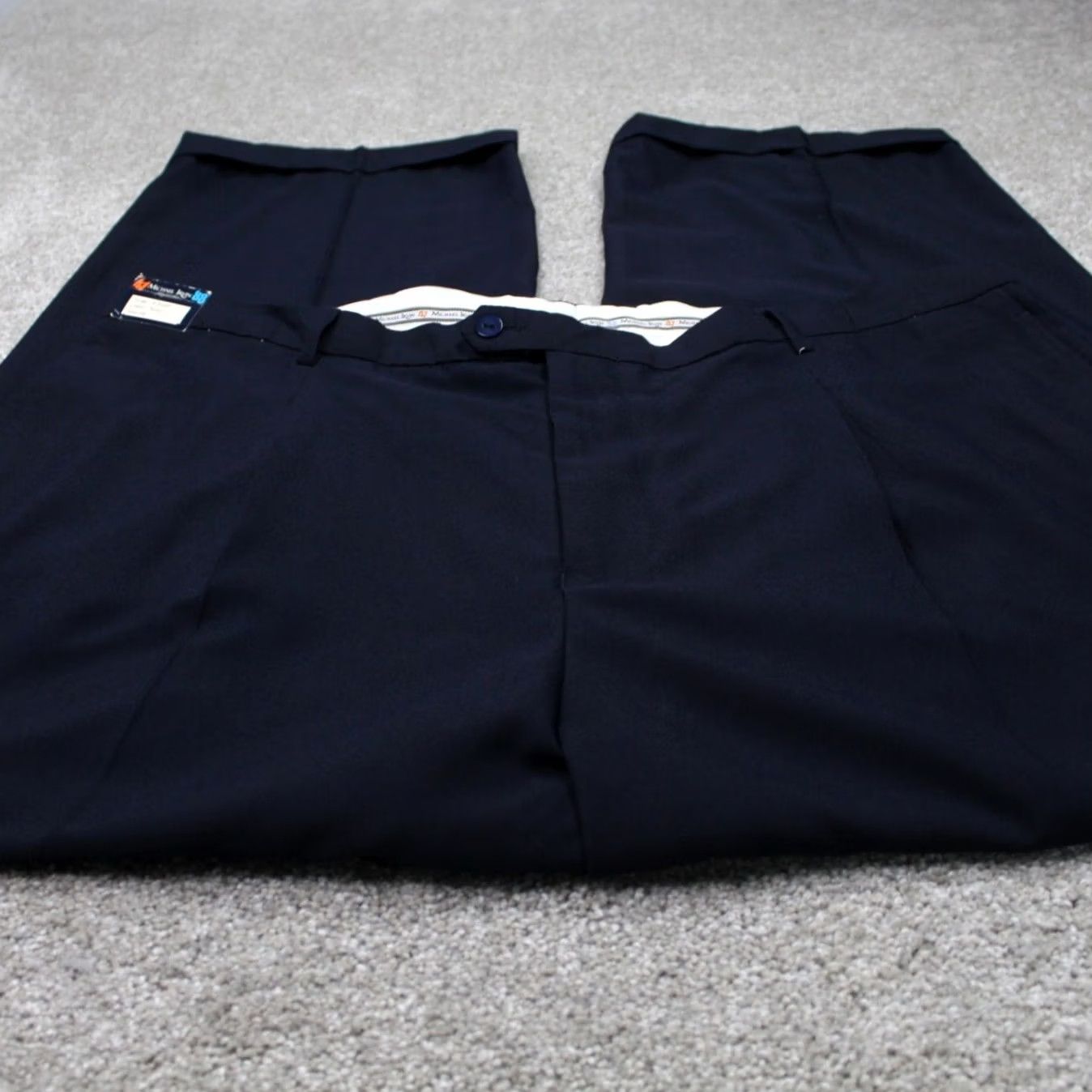 Vintage Michael Irvin Playmaker Pants Mens 46 Blue Pleated Rayon/Poly NWT 31" Inseam Dress Pants Straight Vintage No Size US 30 / EU 46 - 2 Thumbnail