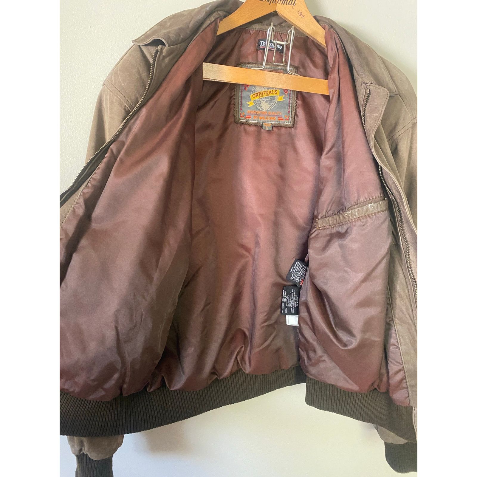 Wilsons Leather Vtg Wilson’s Leather Aventure Bound Bomber Brown Thinsulate Size US L / EU 52-54 / 3 - 6 Thumbnail
