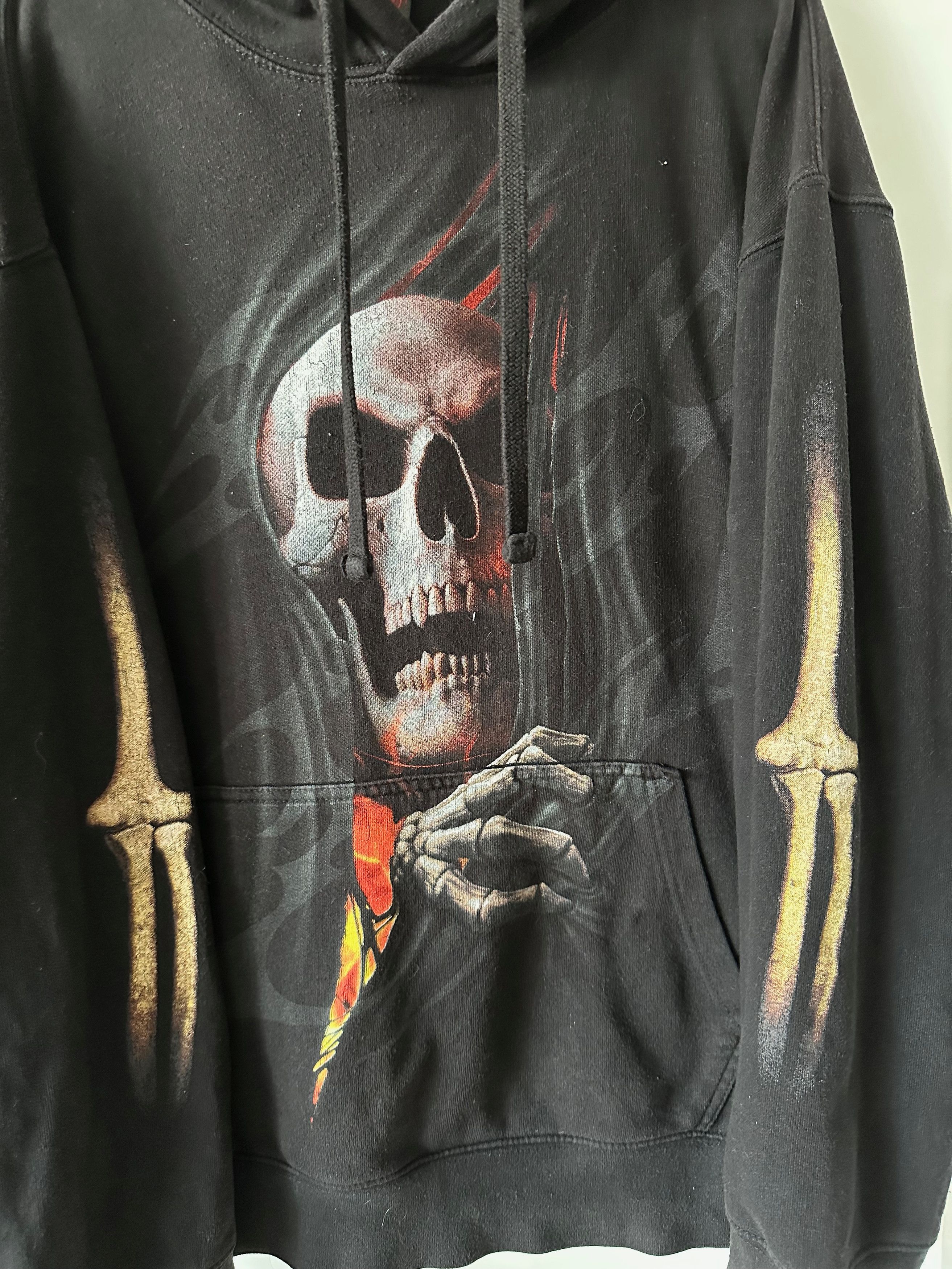 Other Spirial Full print skulls hoodie streetwear faded black Size US M / EU 48-50 / 2 - 4 Thumbnail
