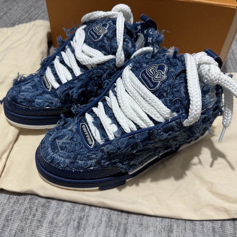 Louis Vuitton Blue Low-Top Skate Sneakers Unisex -2508