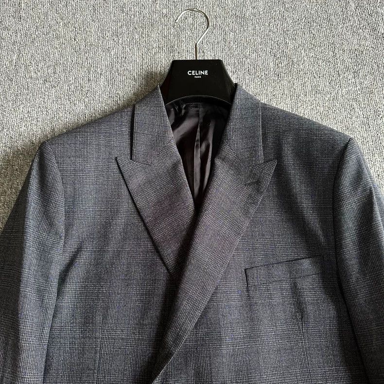 Dior Dior Plaid woven gun lapel wool suit Size US M / EU 48-50 / 2 - 3 Thumbnail