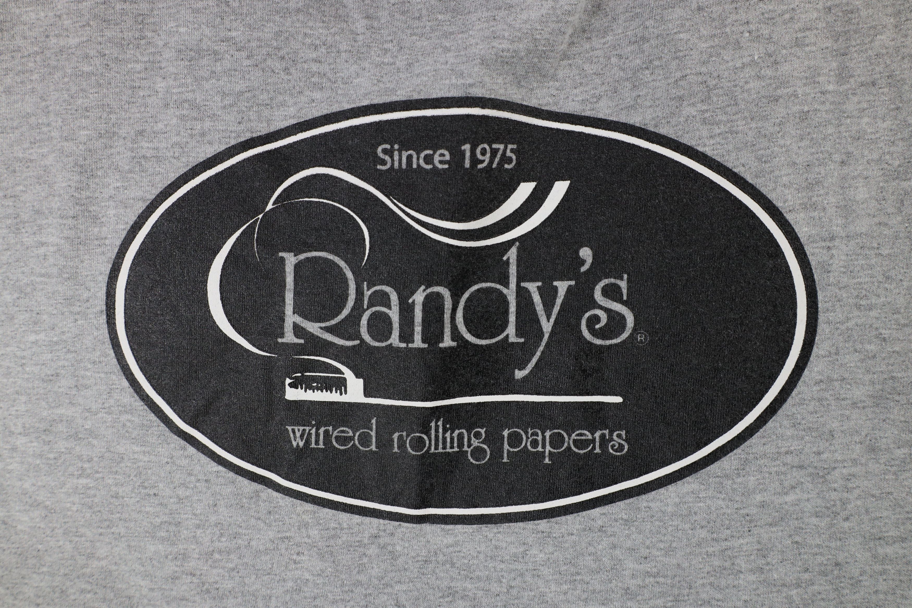 Vintage Streetwear Out Randys Wired Rolling Papers T-Shirt Gray Size US XXL / EU 58 / 5 - 4 Thumbnail