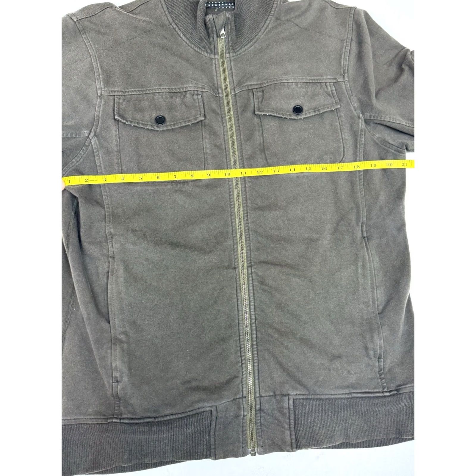 Lululemon Lululemon Full Zip Jacket Men L Green Jericho Cotton Terry Bomber Pockets Jacket Size US L / EU 52-54 / 3 - 3 Thumbnail