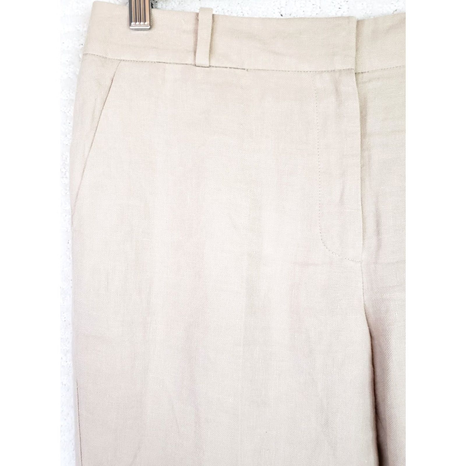 Talbots Talbots Heritage Pants Size 8 Linen Lightweight Khaki Beige Casual Preppy Womens Size 30" / US 8 / IT 44 - 3 Thumbnail