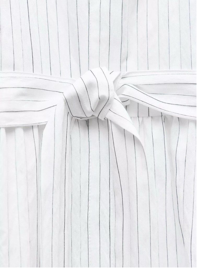 Zara Belted striped dress Size S