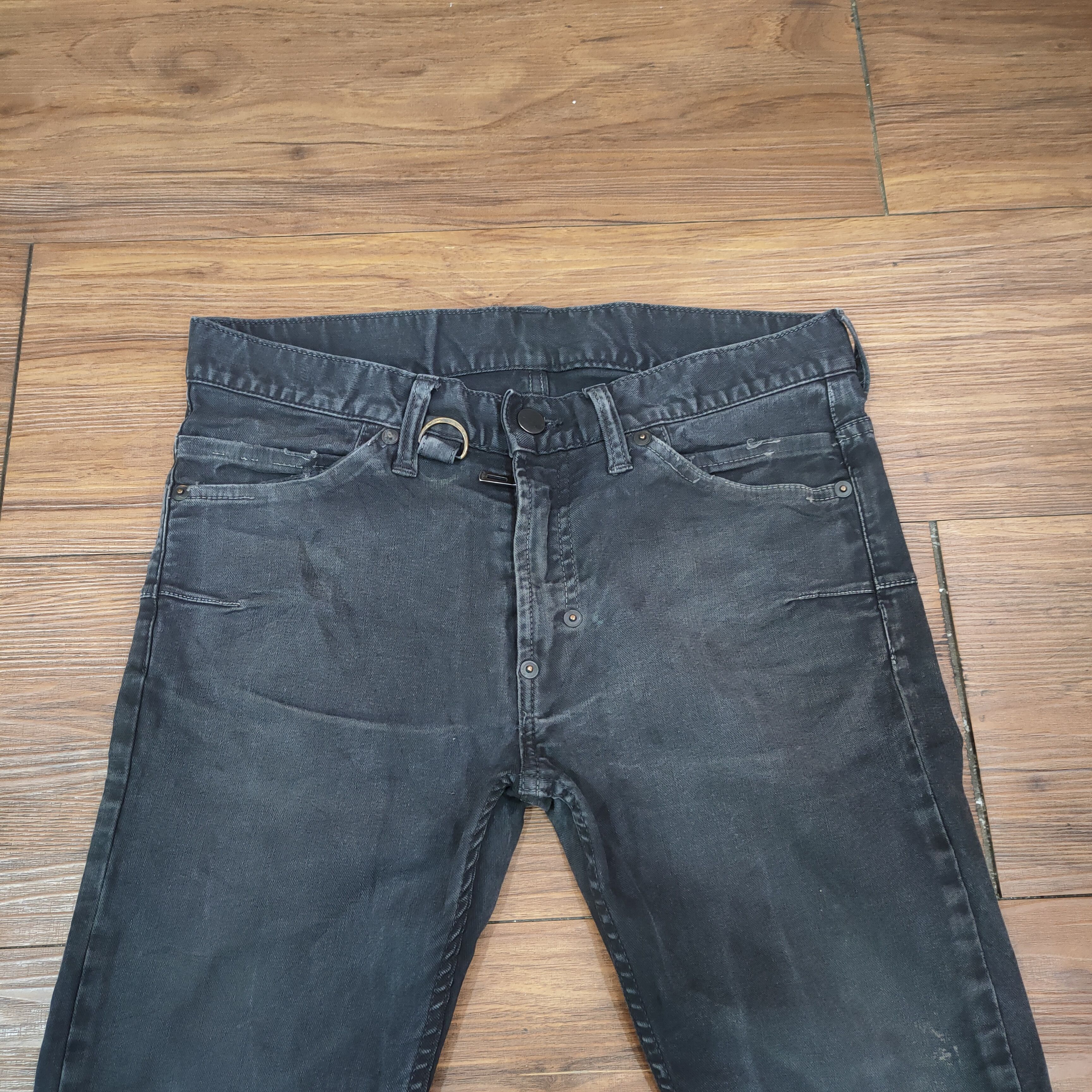 Japanese Brand AUTHENTIC MOTEL FADED BLACK SKINNY JEAN DENIM PANTS Size US 29 - 3 Thumbnail