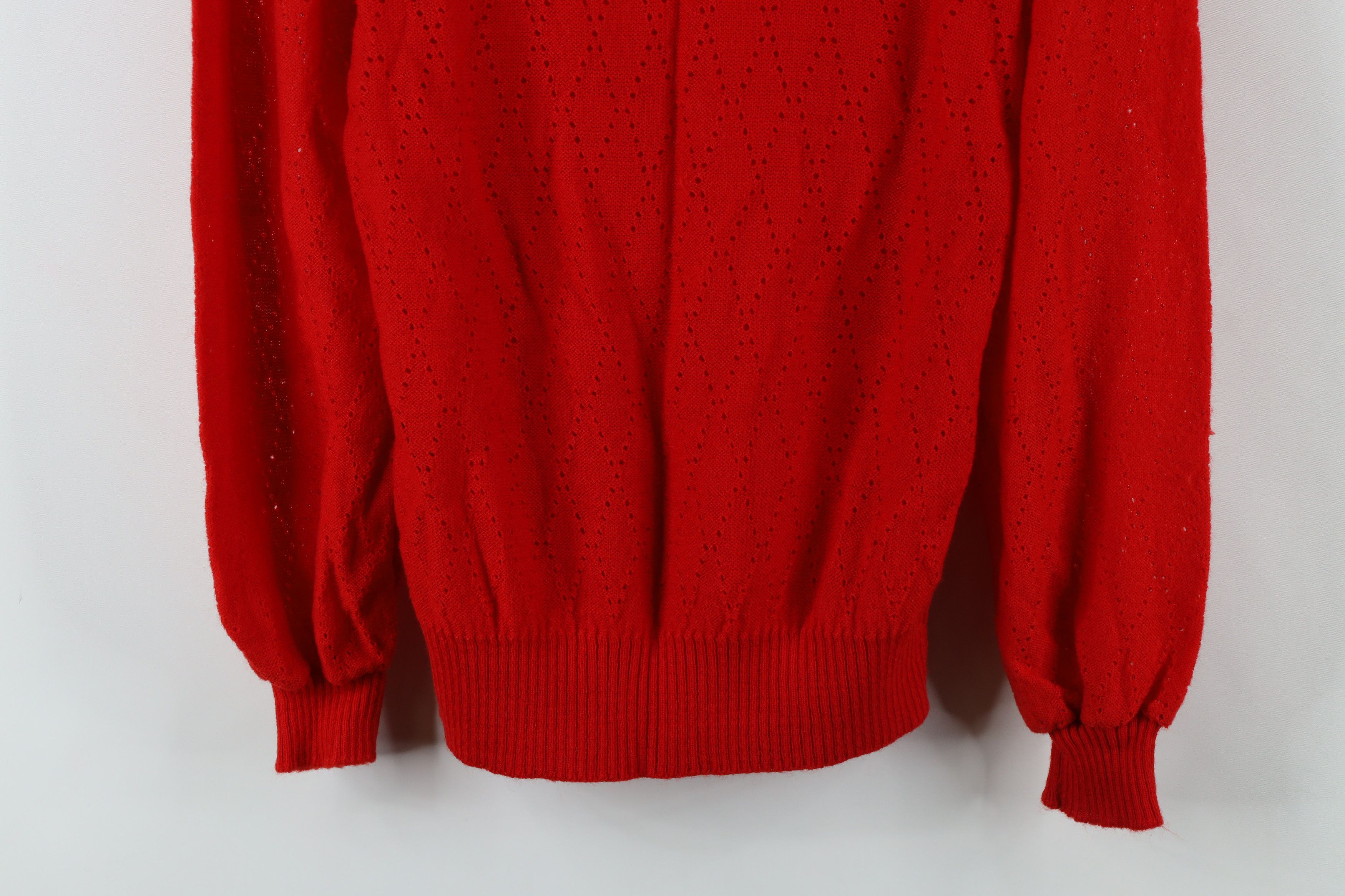 Vintage Vintage 70s Streetwear Distressed Knit Frill Collar Sweater Size XL / US 12-14 / IT 48-50 - 11 Thumbnail