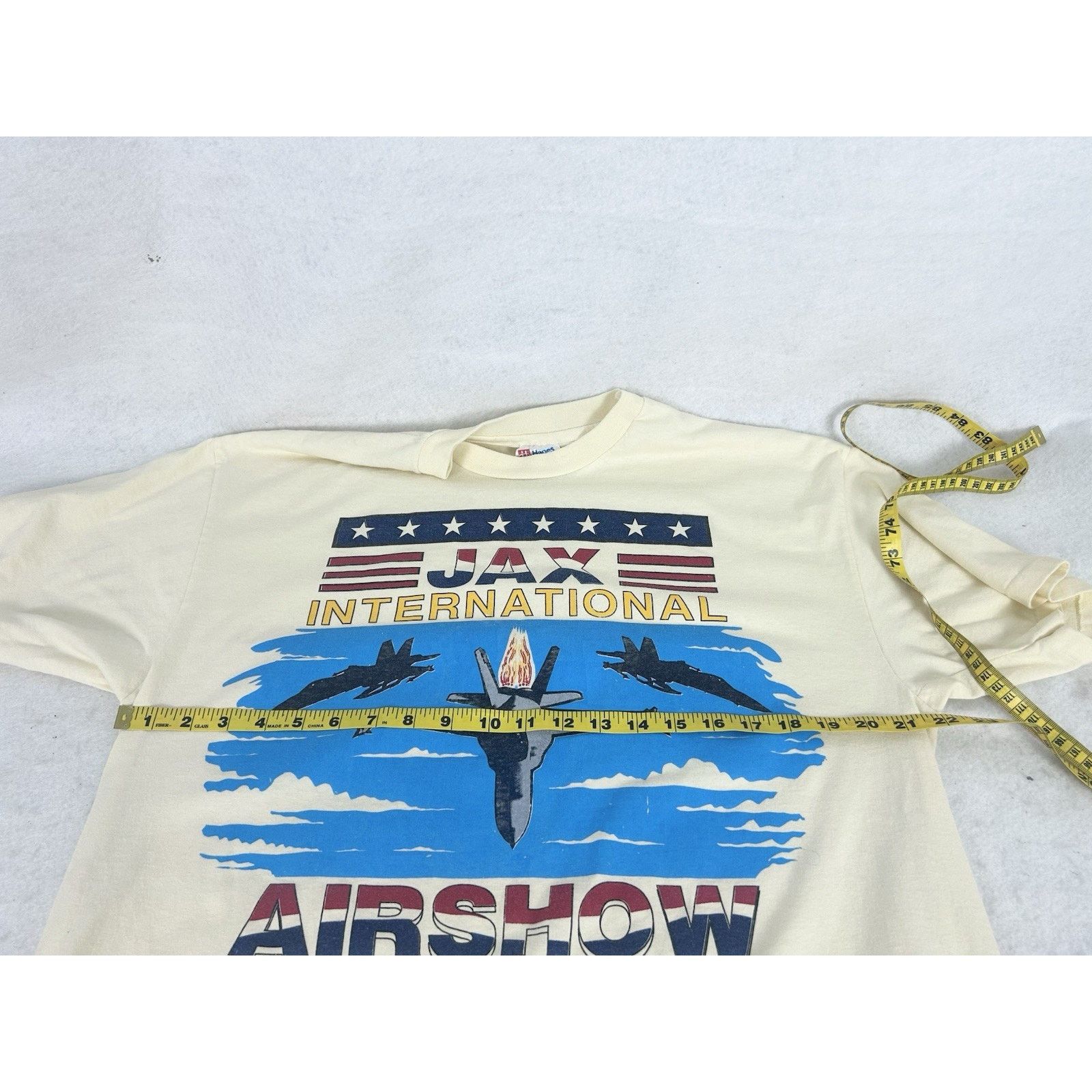 Jerzees VTG 94 Jax International Airshow Jet Plane Show Shirt XL Size US XL / EU 56 / 4 - 6 Thumbnail