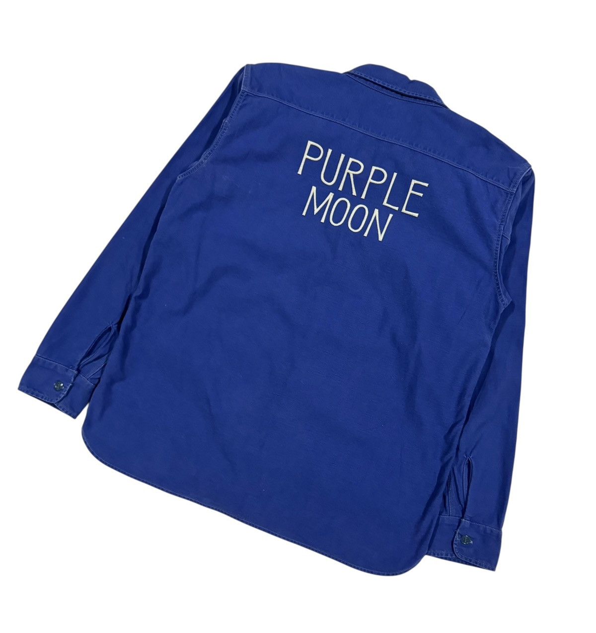 Toyo Enterprises El Radial Purple Moon Chambray Button Ups Made In Japan Size US M / EU 48-50 / 2 - 9 Thumbnail