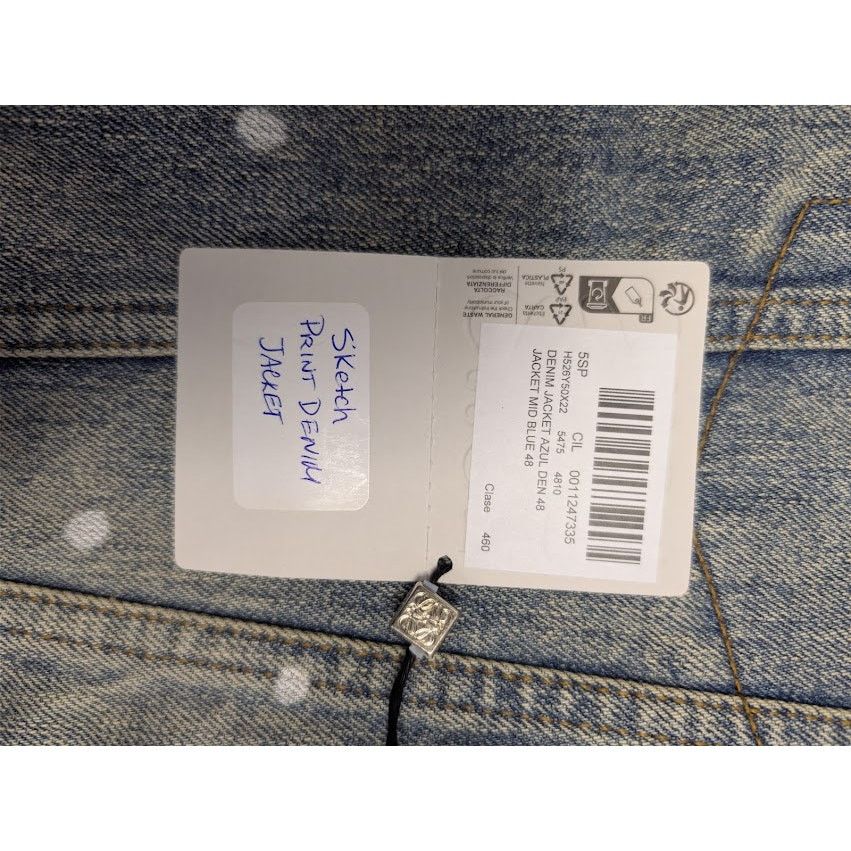 Loewe o1rshd1 Sketch Print Denim Jacket in Mid Blue Size US M / EU 48-50 / 2 - 23 Thumbnail