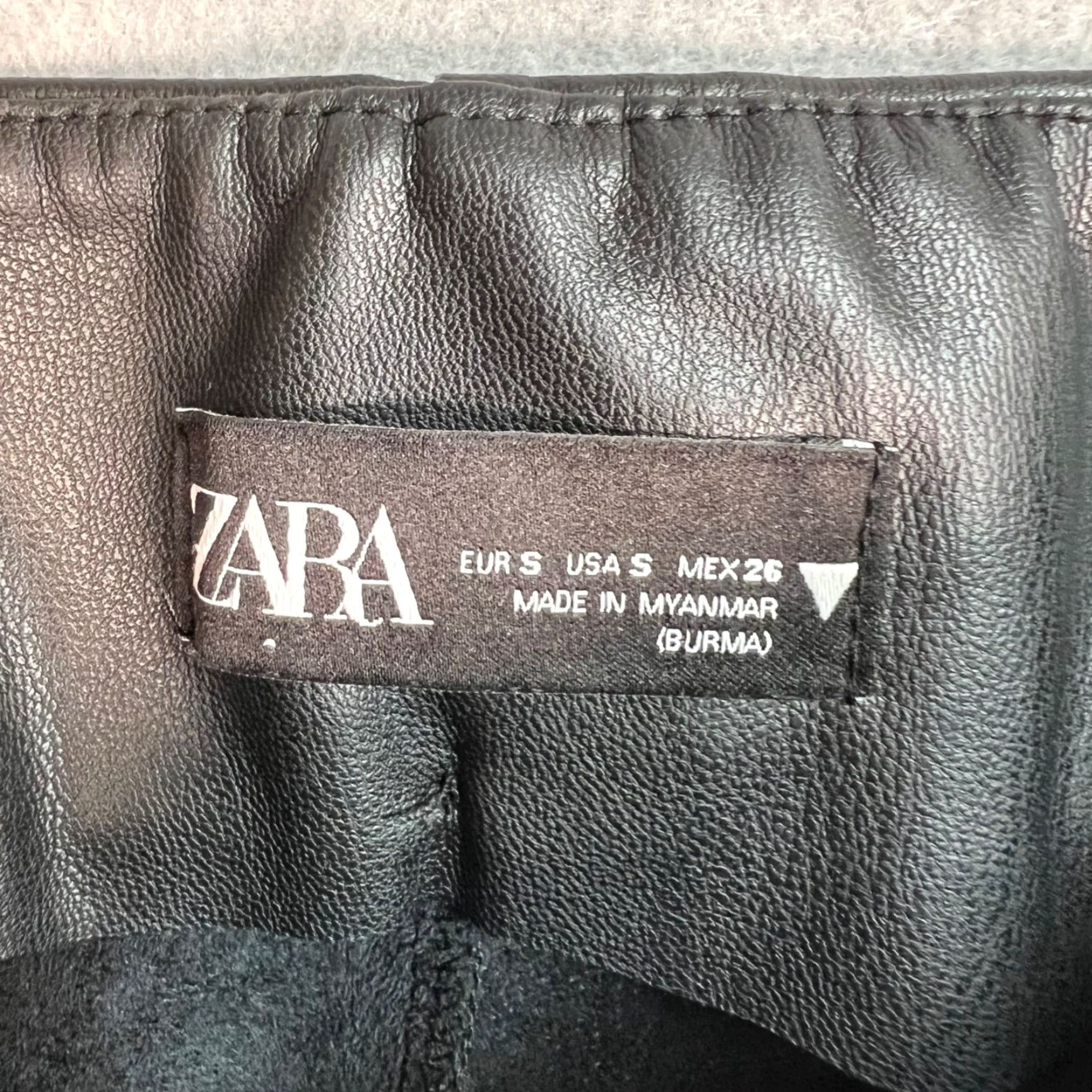 Zara Zara Black Faux Leather High-Waisted Slim Leg Pants Womens Small Size 28" / US 6 / IT 42 - 3 Thumbnail