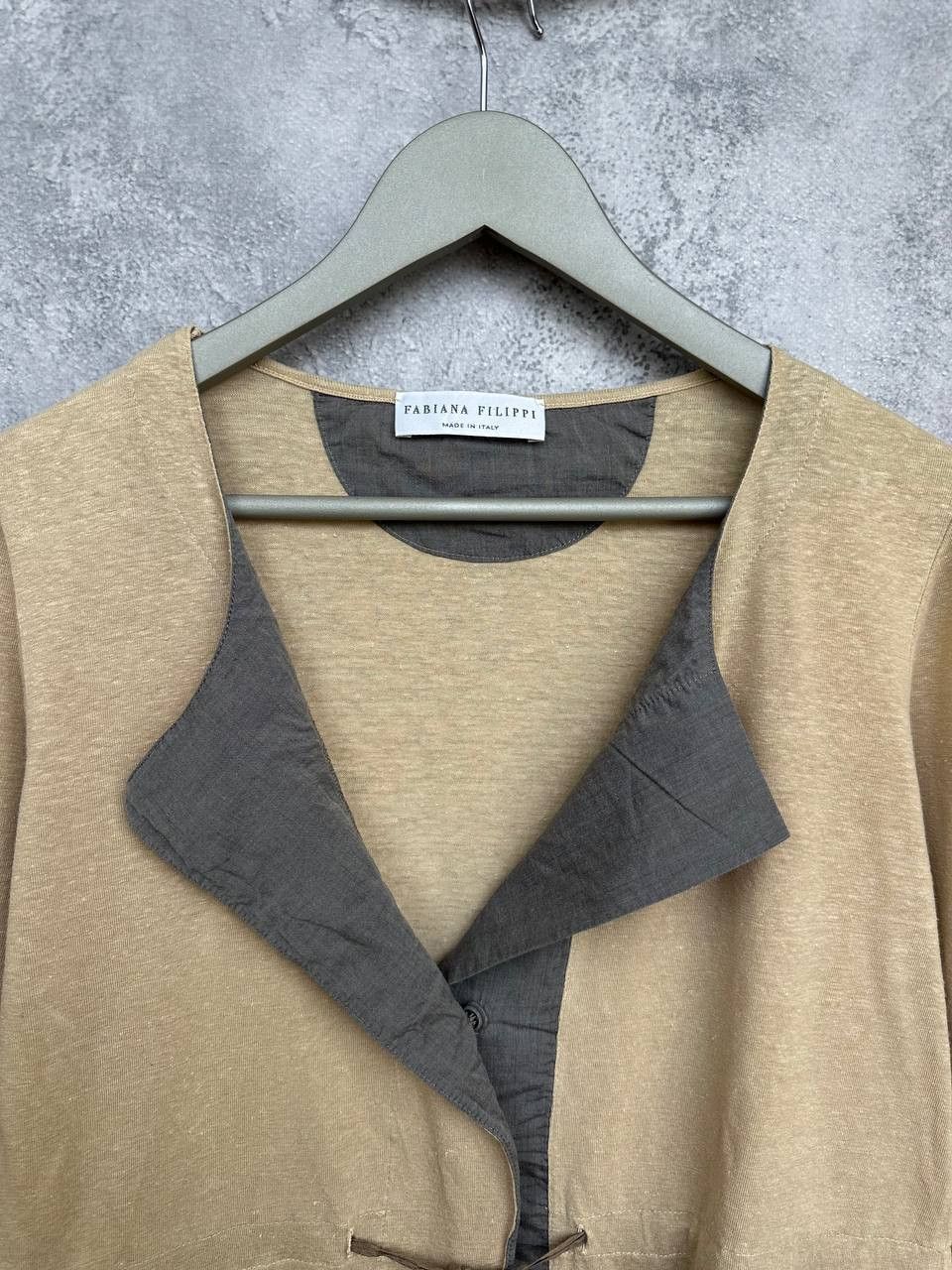 Fabiana Filippi Fabiana Filippi Linen/Cotton Lightweight Tie Front Cardigan Size S / US 4 / IT 40 - 4 Thumbnail
