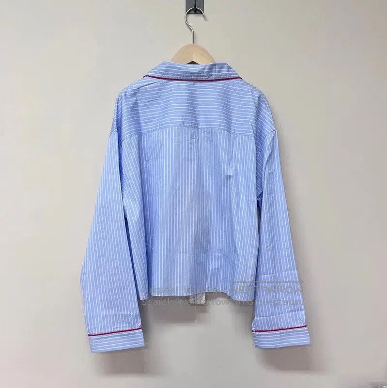 Miu Miu Miu Miu Striped Blue Cotton Shirt for Women . Size XS / US 0-2 / IT 36-38 - 2 Thumbnail