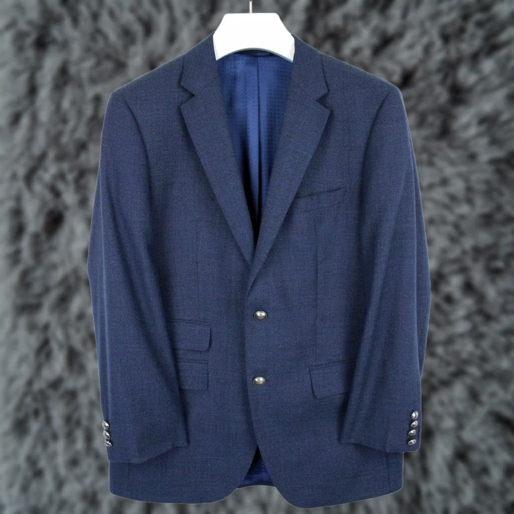 Hugo Boss HUGO BOSS Blazer Men US 38 Wool Melange Single-Breasted Notch Collar Formal Luxury The Sweet87 Regular Size 38R - 1 Thumbnail
